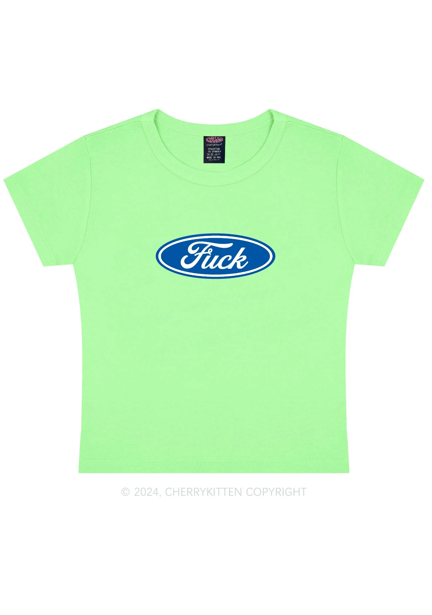 Oval Fxxk Y2K Baby Tee Cherrykitten - Image 11