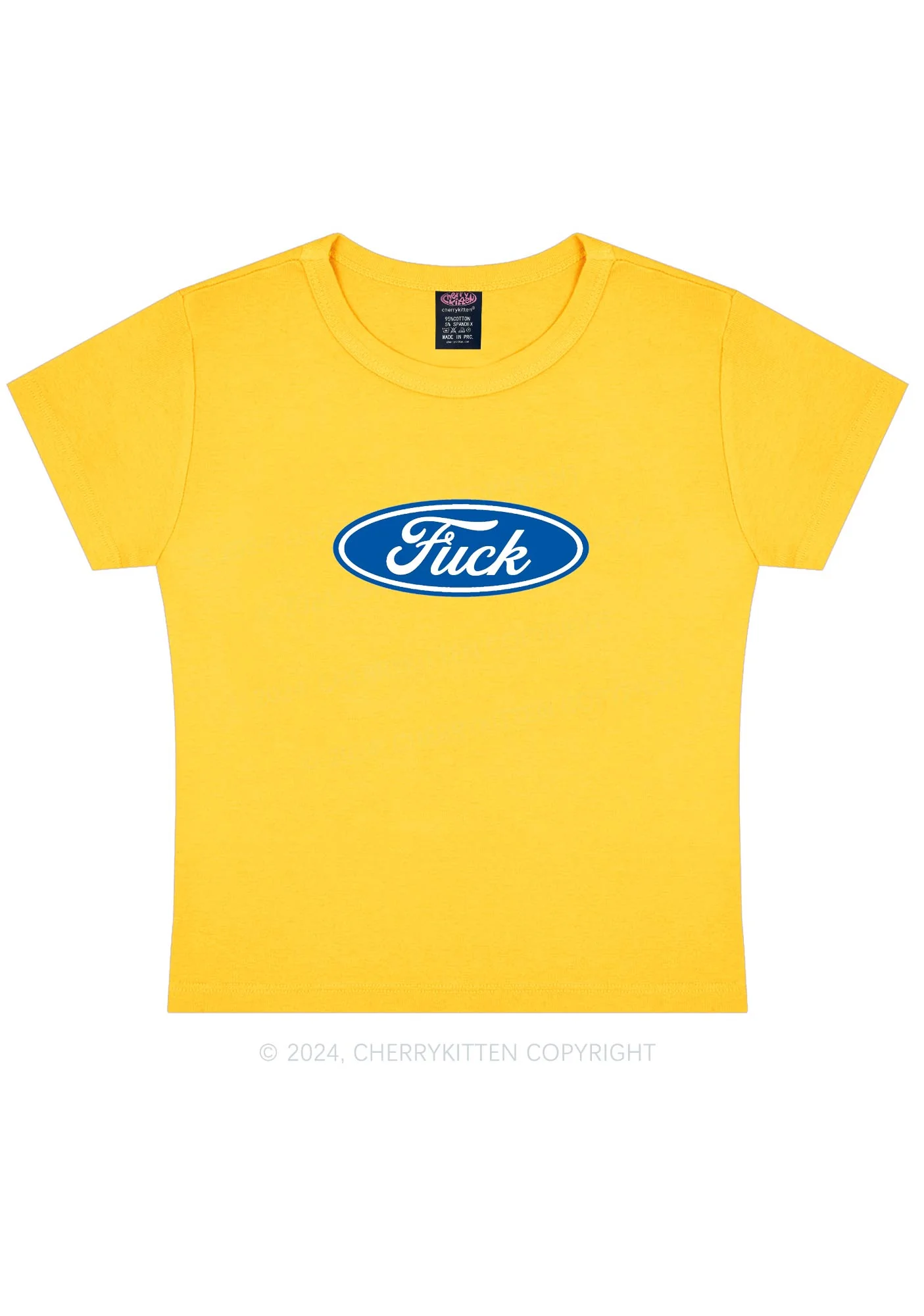 Oval Fxxk Y2K Baby Tee Cherrykitten - Image 5