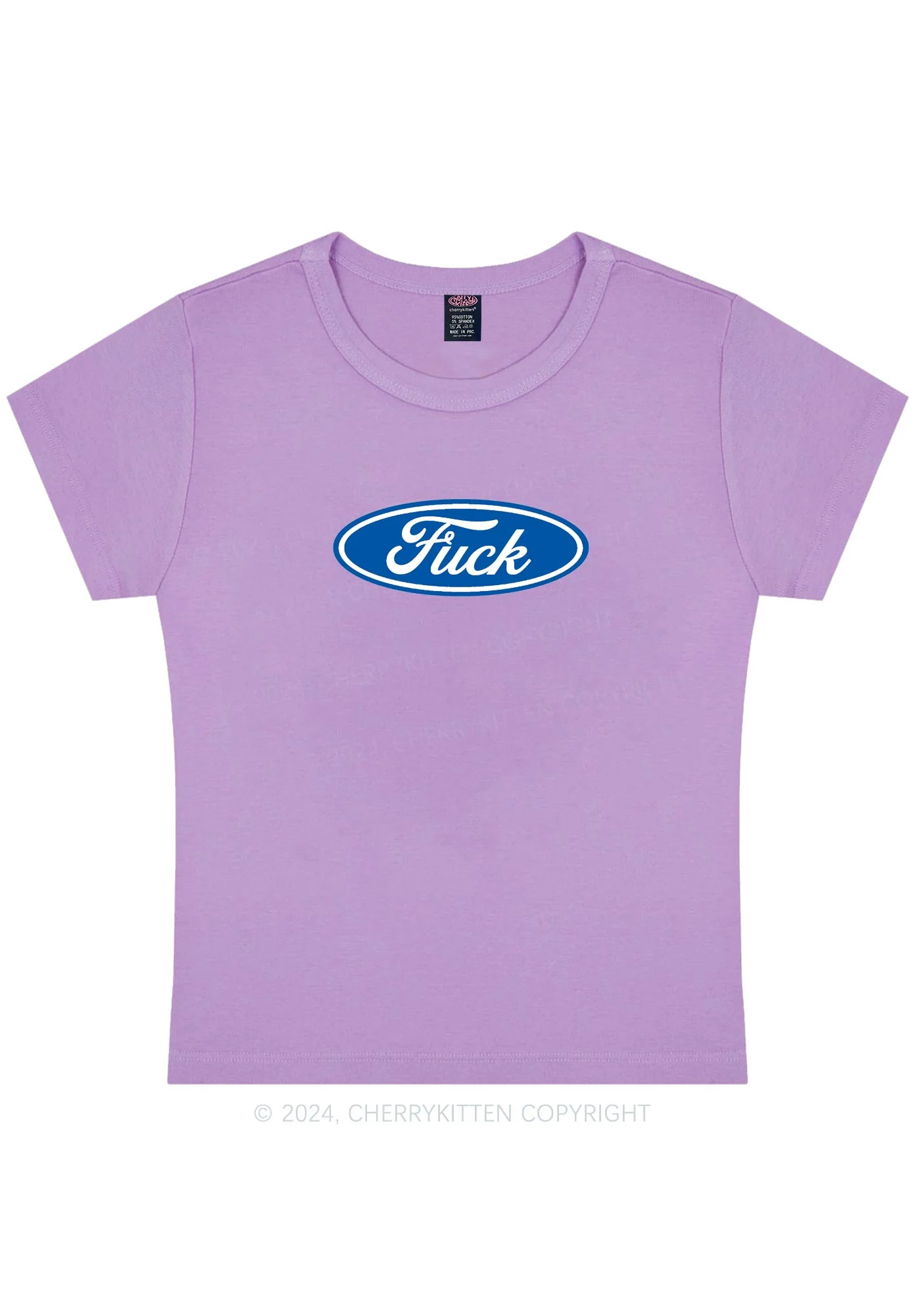 Oval Fxxk Y2K Baby Tee Cherrykitten - Image 7