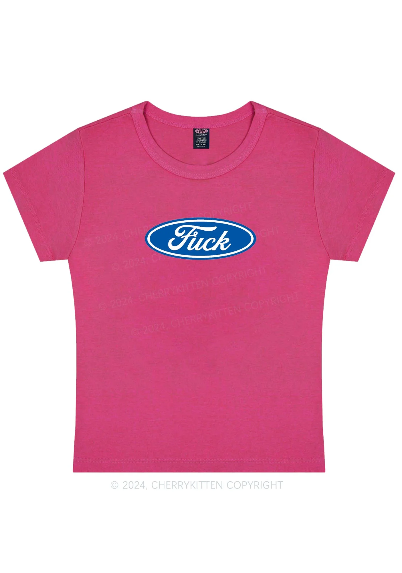 Oval Fxxk Y2K Baby Tee Cherrykitten - Image 8