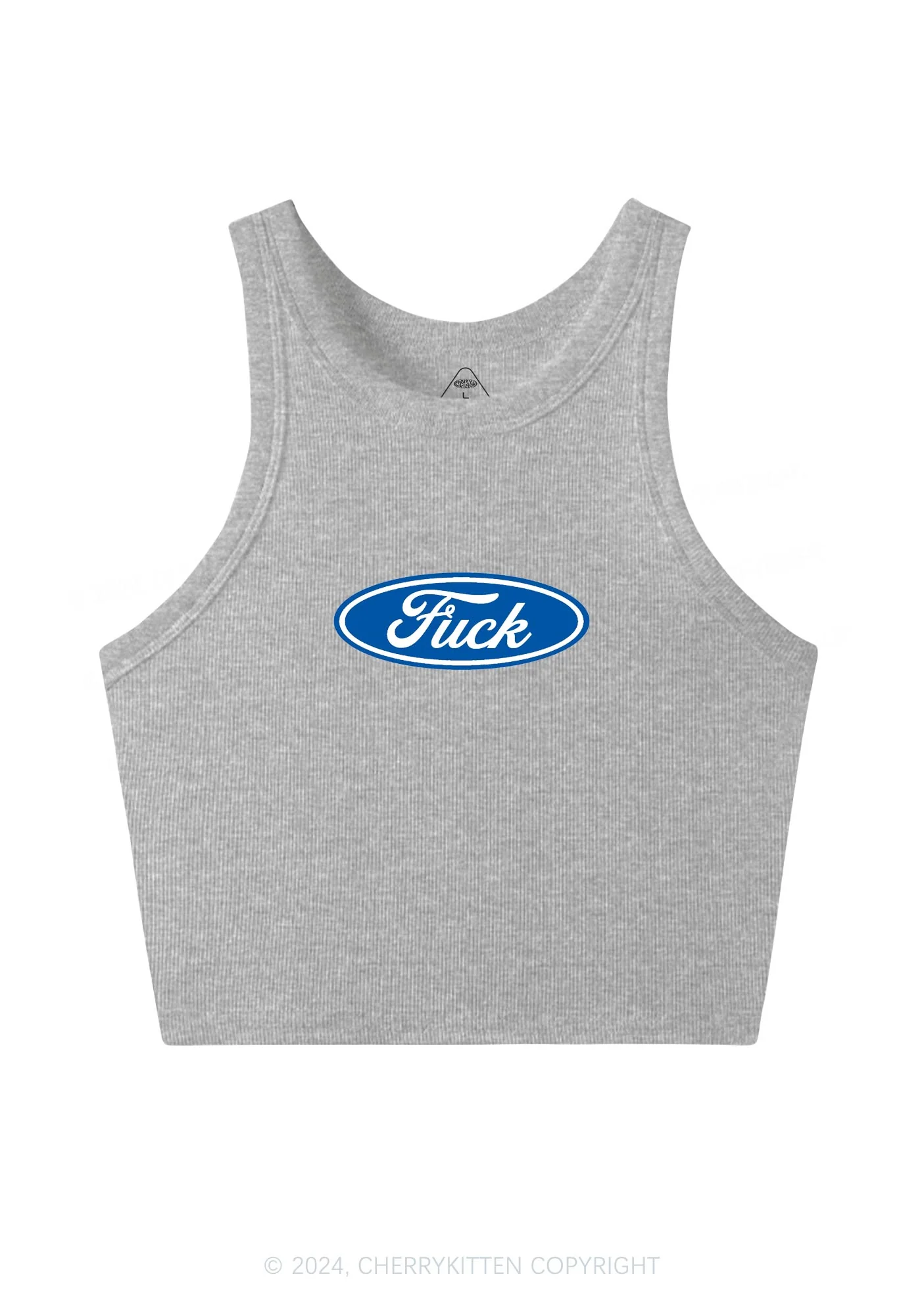 Oval Fxxk Y2K Crop Tank Top Cherrykitten - Image 4