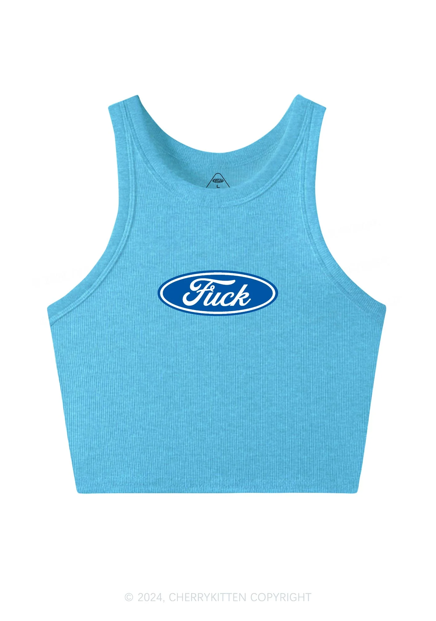 Oval Fxxk Y2K Crop Tank Top Cherrykitten - Image 5