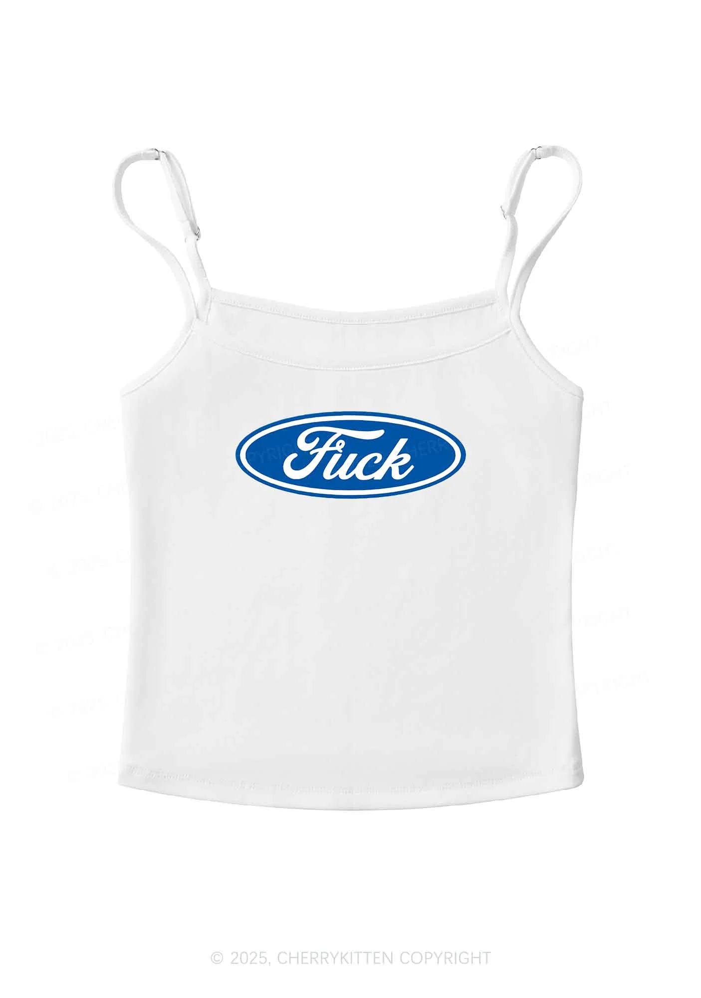 Oval Fxxk Y2K Spaghetti Strap Cami Cherrykitten - Image 3