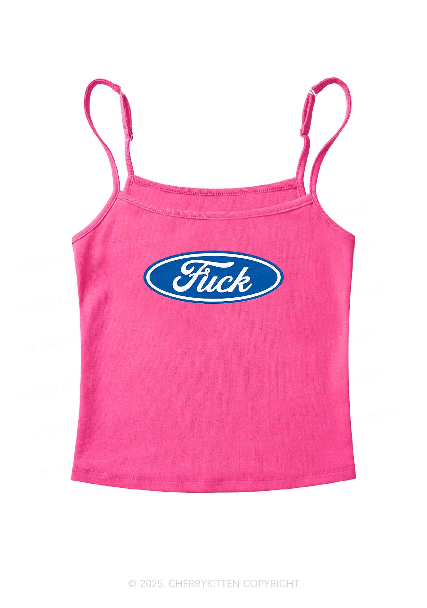 Oval Fxxk Y2K Spaghetti Strap Cami Cherrykitten - Image 4
