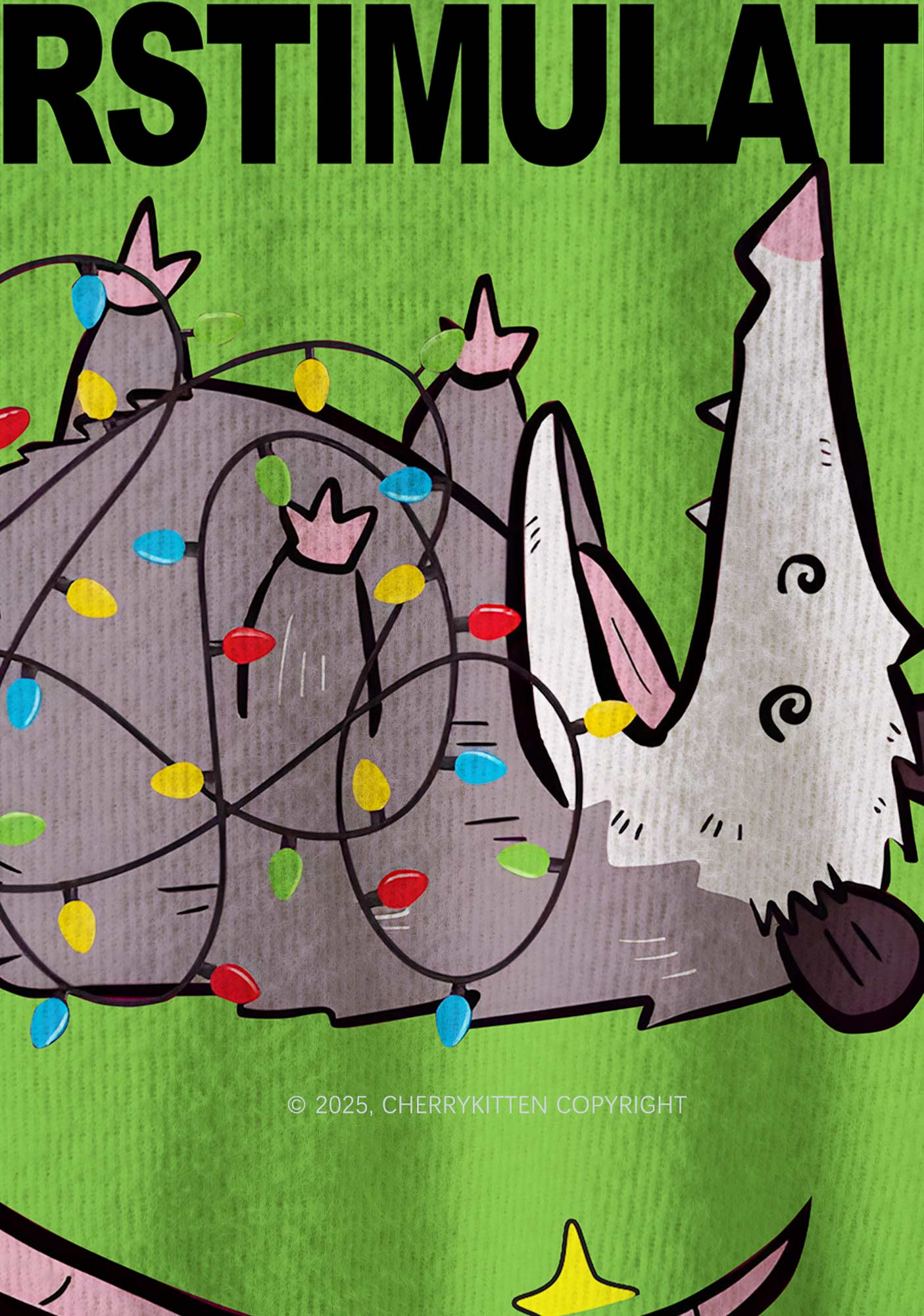 Overstimulated But Festive Y2K Christmas Knit Sweatshirt Cherrykitten - Image 6