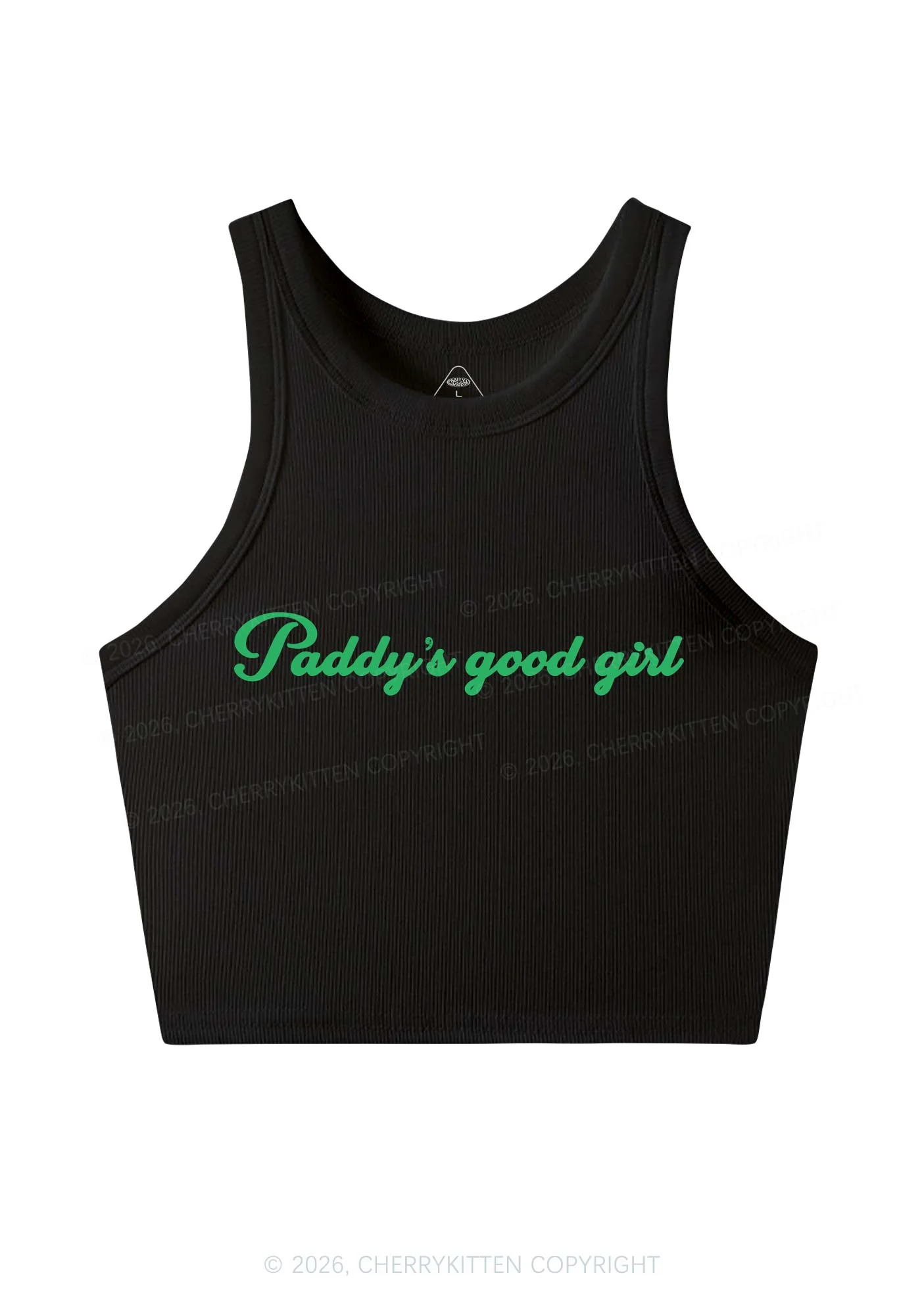 Paddys Good Girl St Patricks Y2K Crop Tank Top Cherrykitten - Image 3