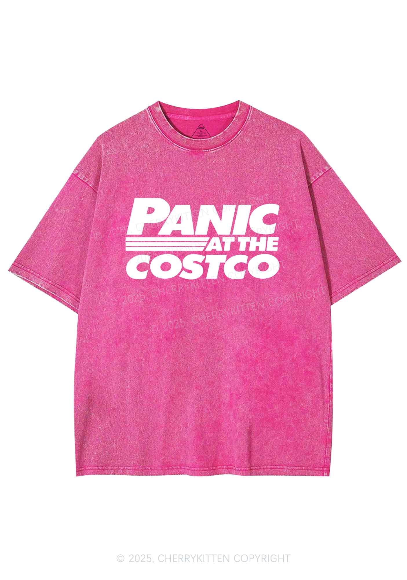 Panic Costco Y2K Shirts Washed Tee Cherrykitten - Image 4