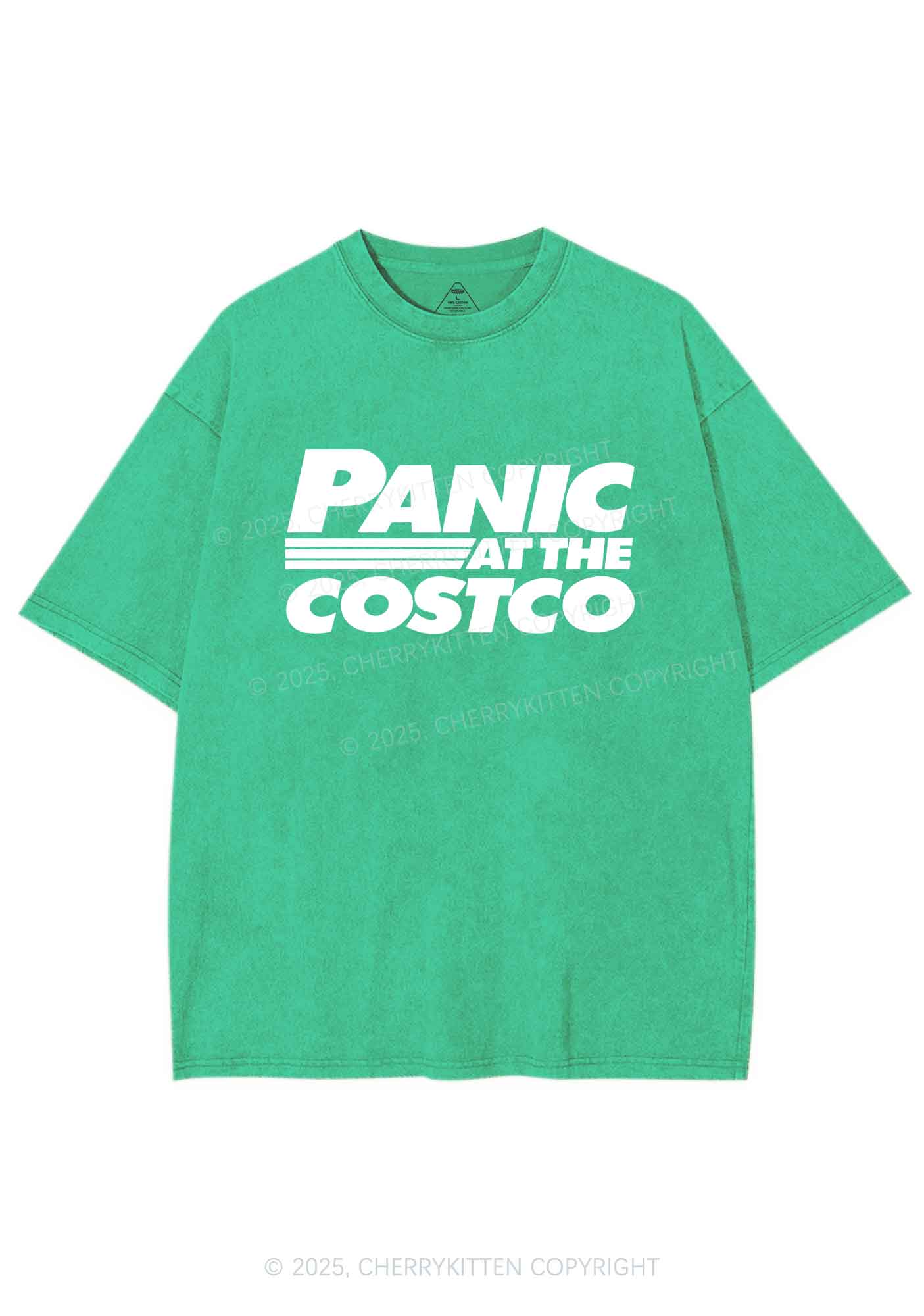 Panic Costco Y2K Shirts Washed Tee Cherrykitten - Image 6