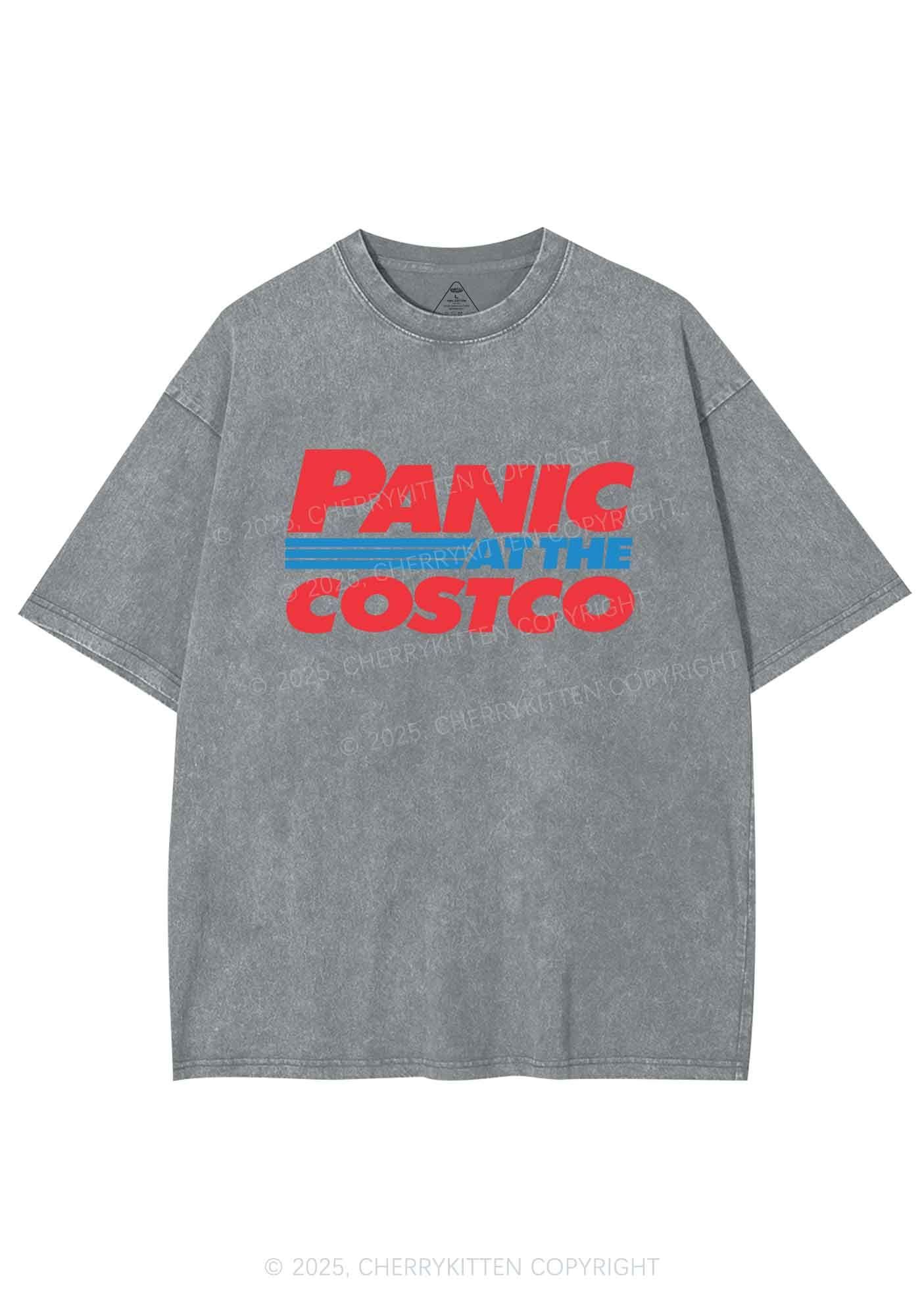 Panic Costco Y2K Shirts Washed Tee Cherrykitten - Image 7