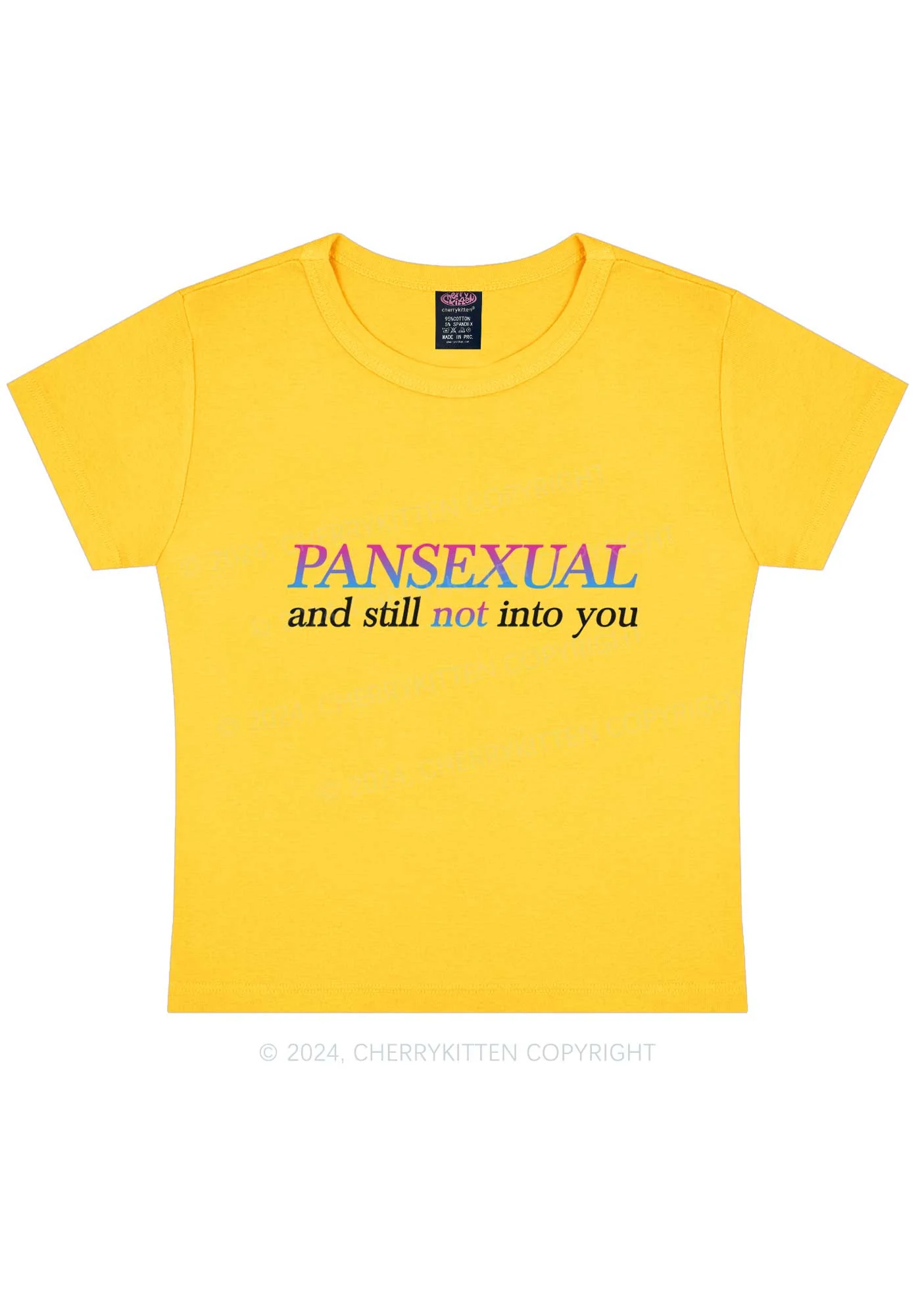 Pansexual Still Not Into You Y2K Baby Tee Cherrykitten - Image 10