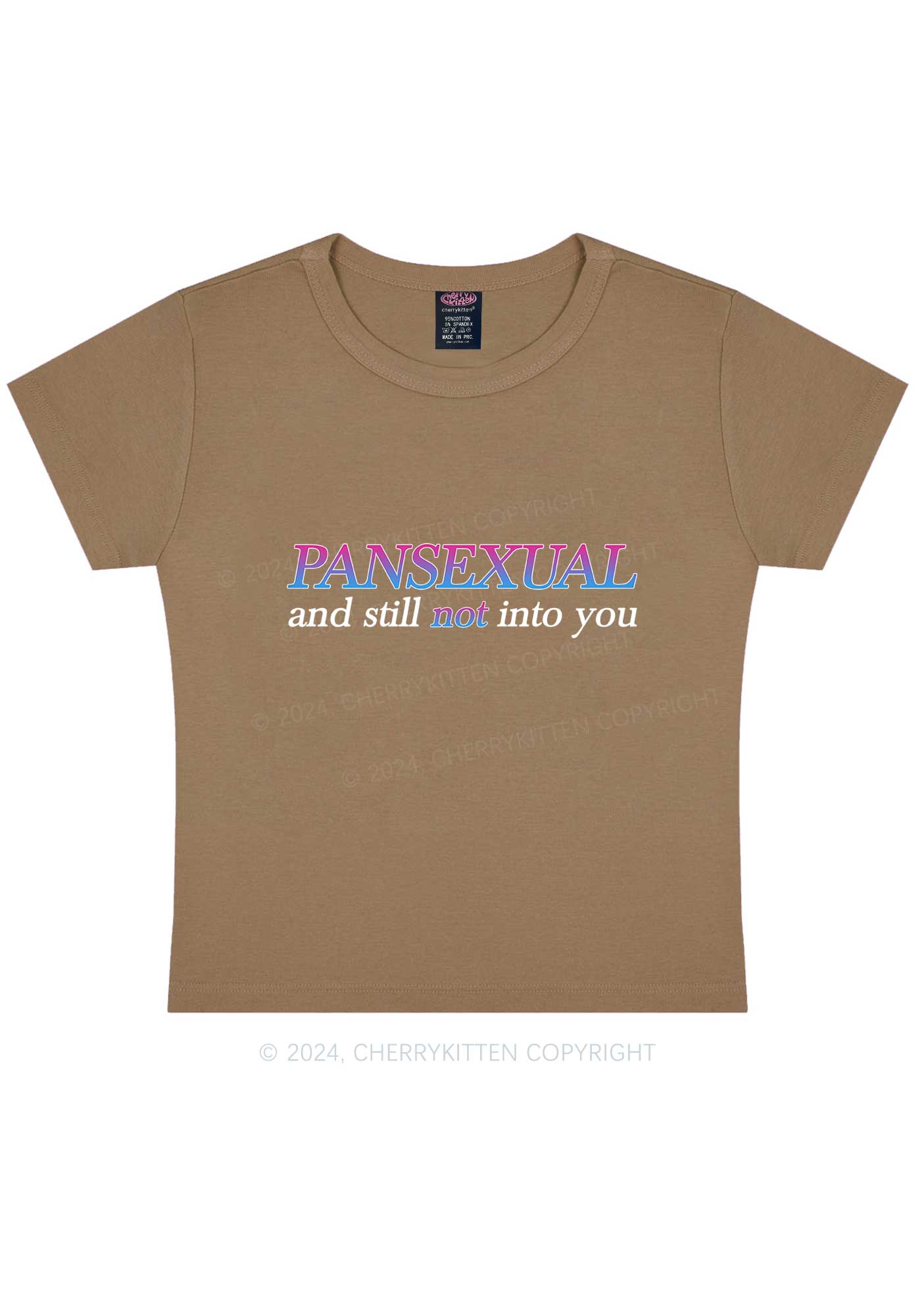 Pansexual Still Not Into You Y2K Baby Tee Cherrykitten - Image 12