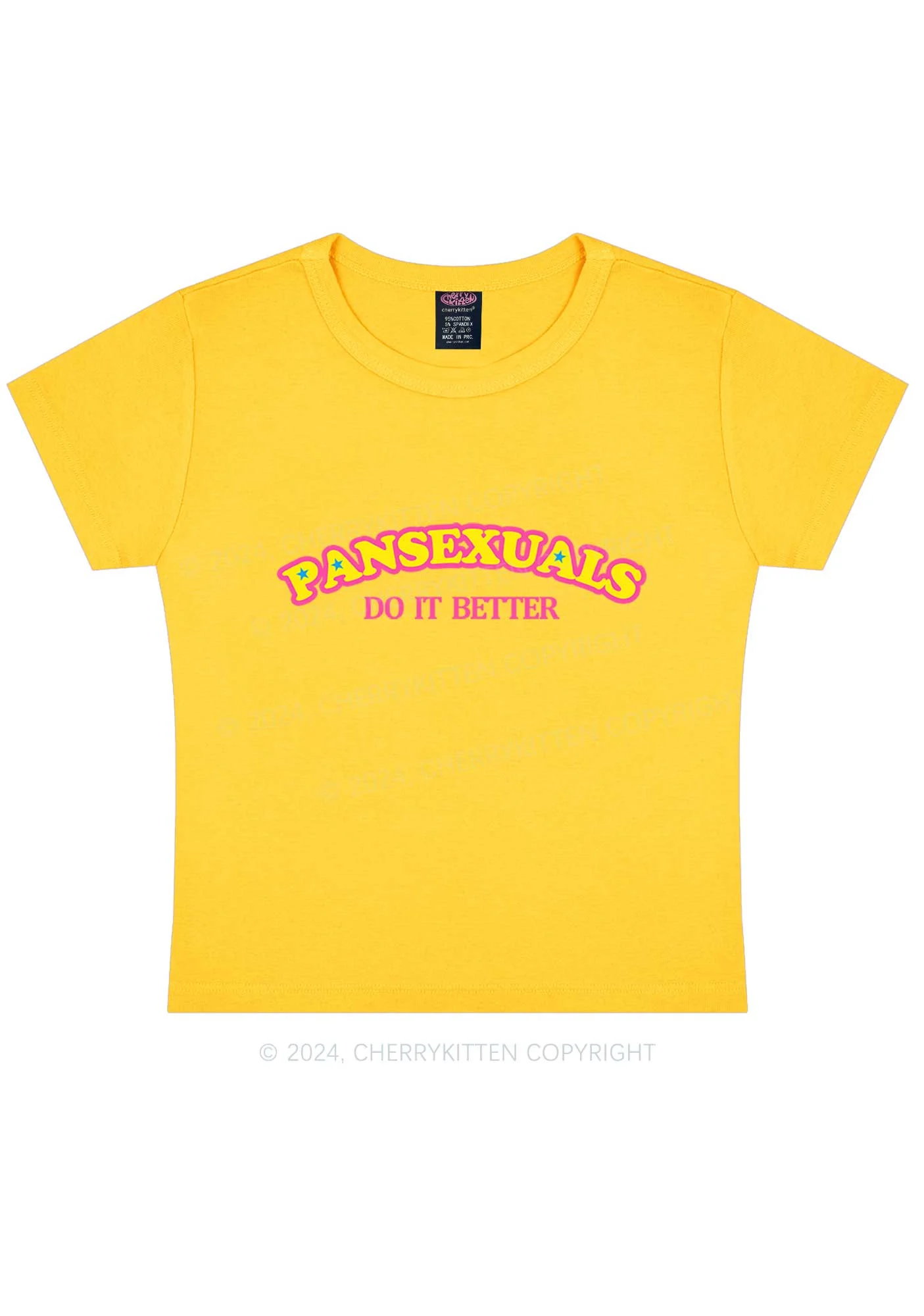 Pansexuals Do It Better Y2K Baby Tee Cherrykitten - Image 12