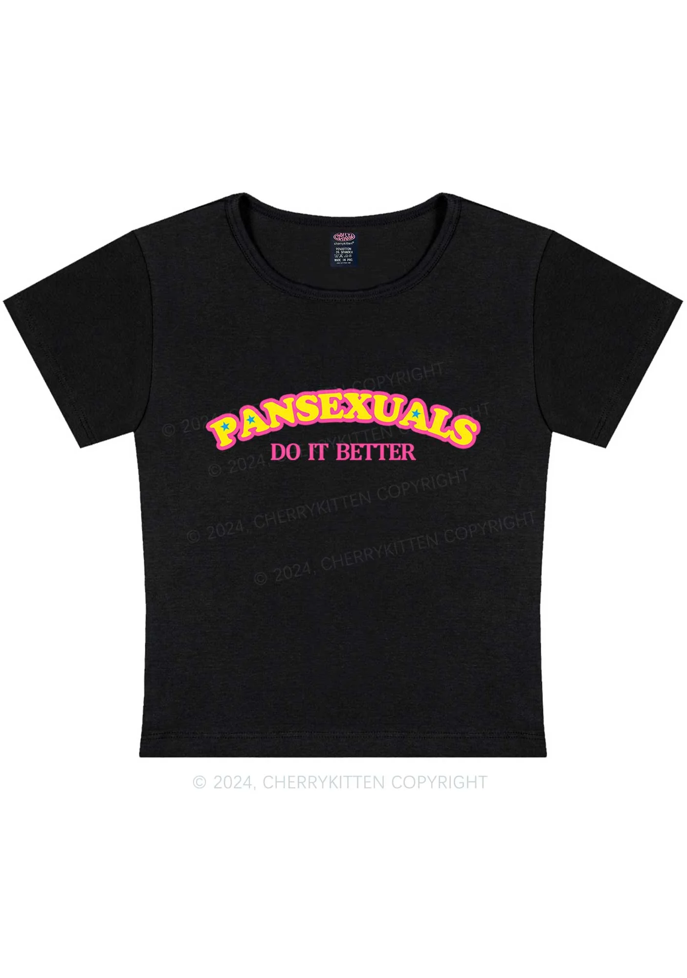 Pansexuals Do It Better Y2K Baby Tee Cherrykitten - Image 5