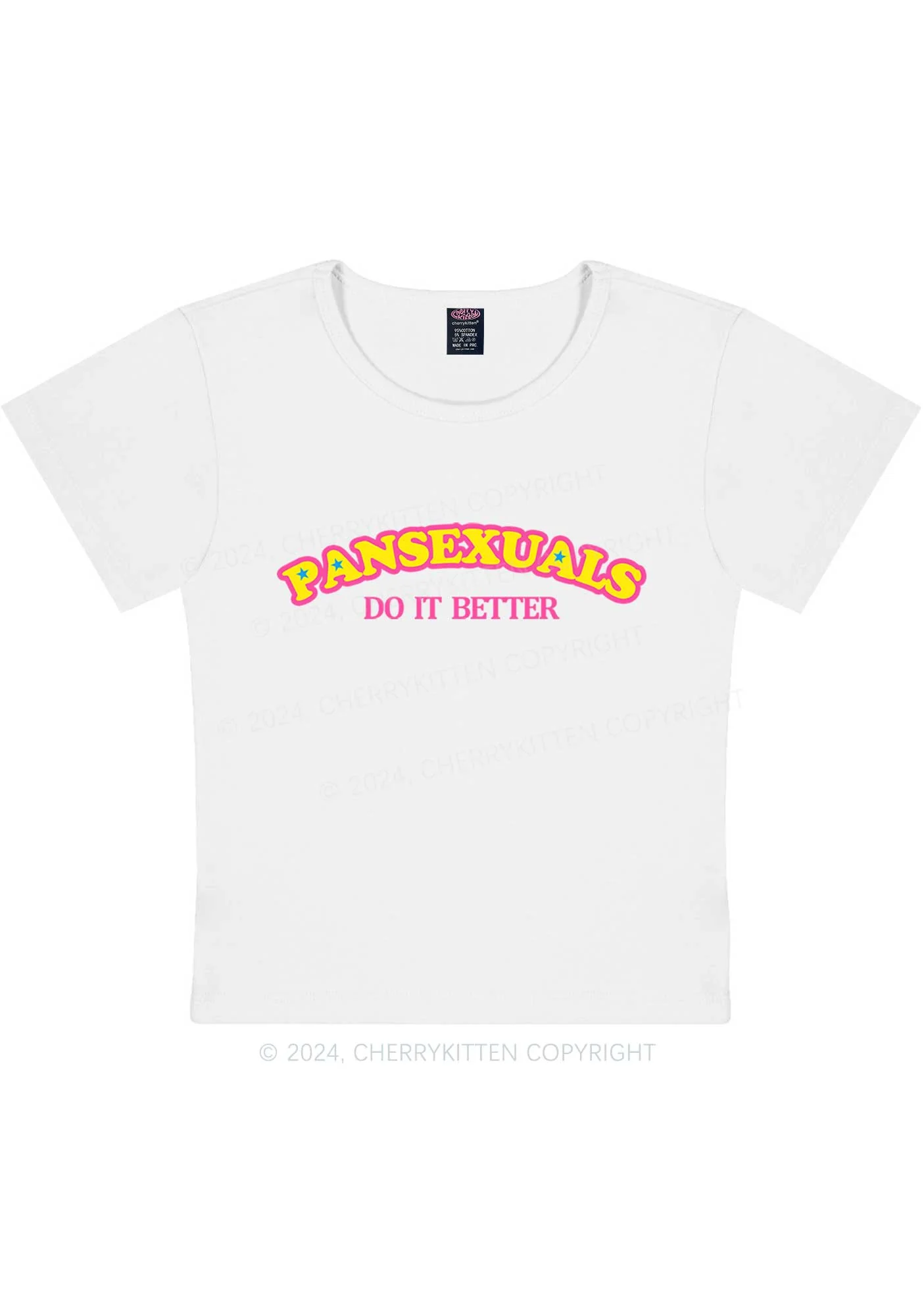 Pansexuals Do It Better Y2K Baby Tee Cherrykitten - Image 6