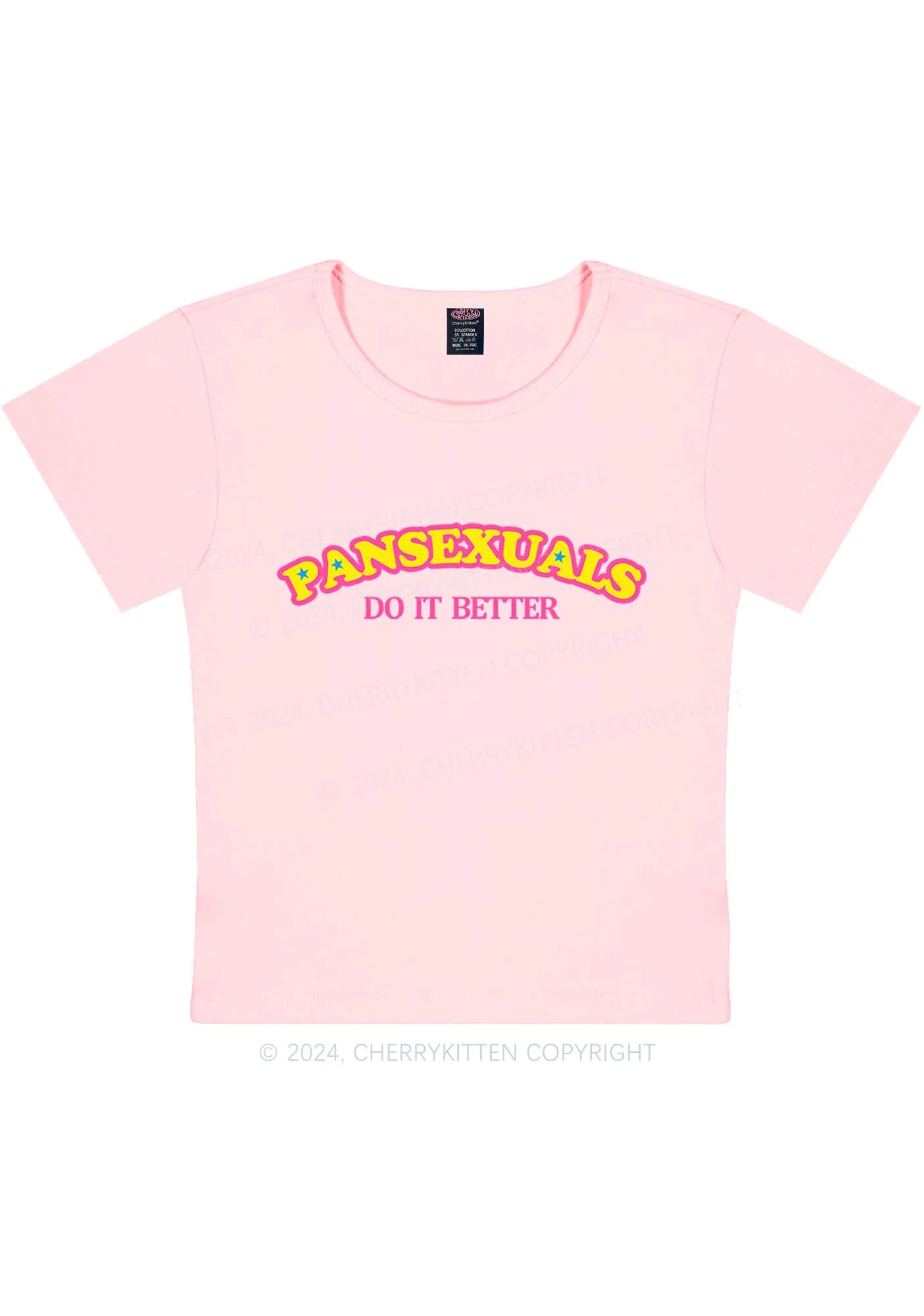 Pansexuals Do It Better Y2K Baby Tee Cherrykitten - Image 9