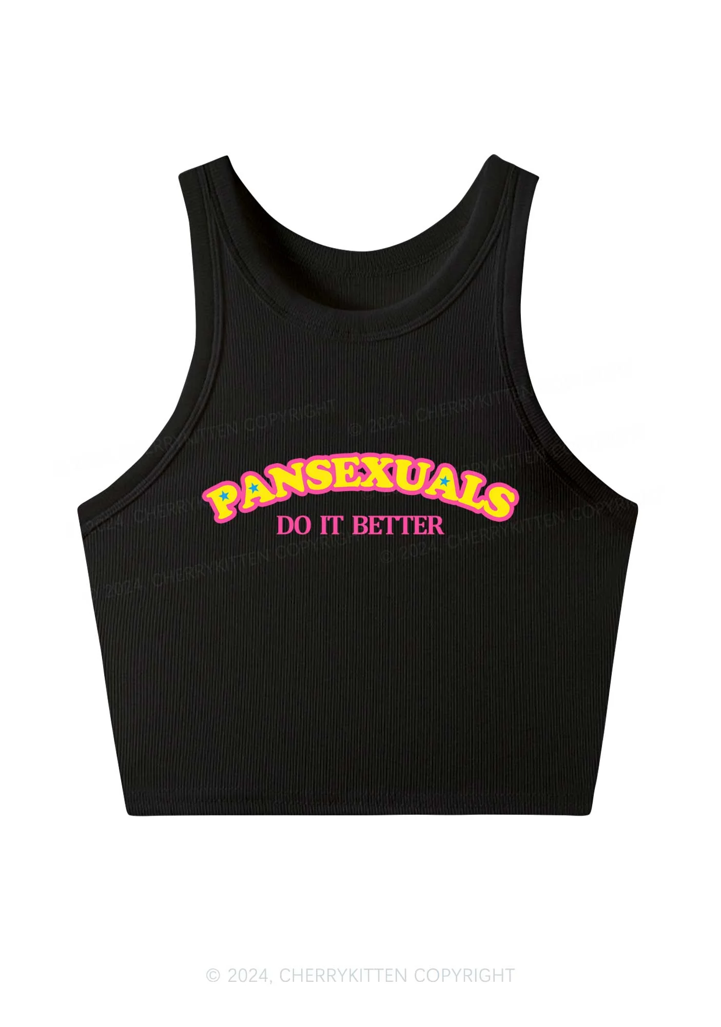 Pansexuals Do It Better Y2K Crop Tank Top Cherrykitten - Image 2