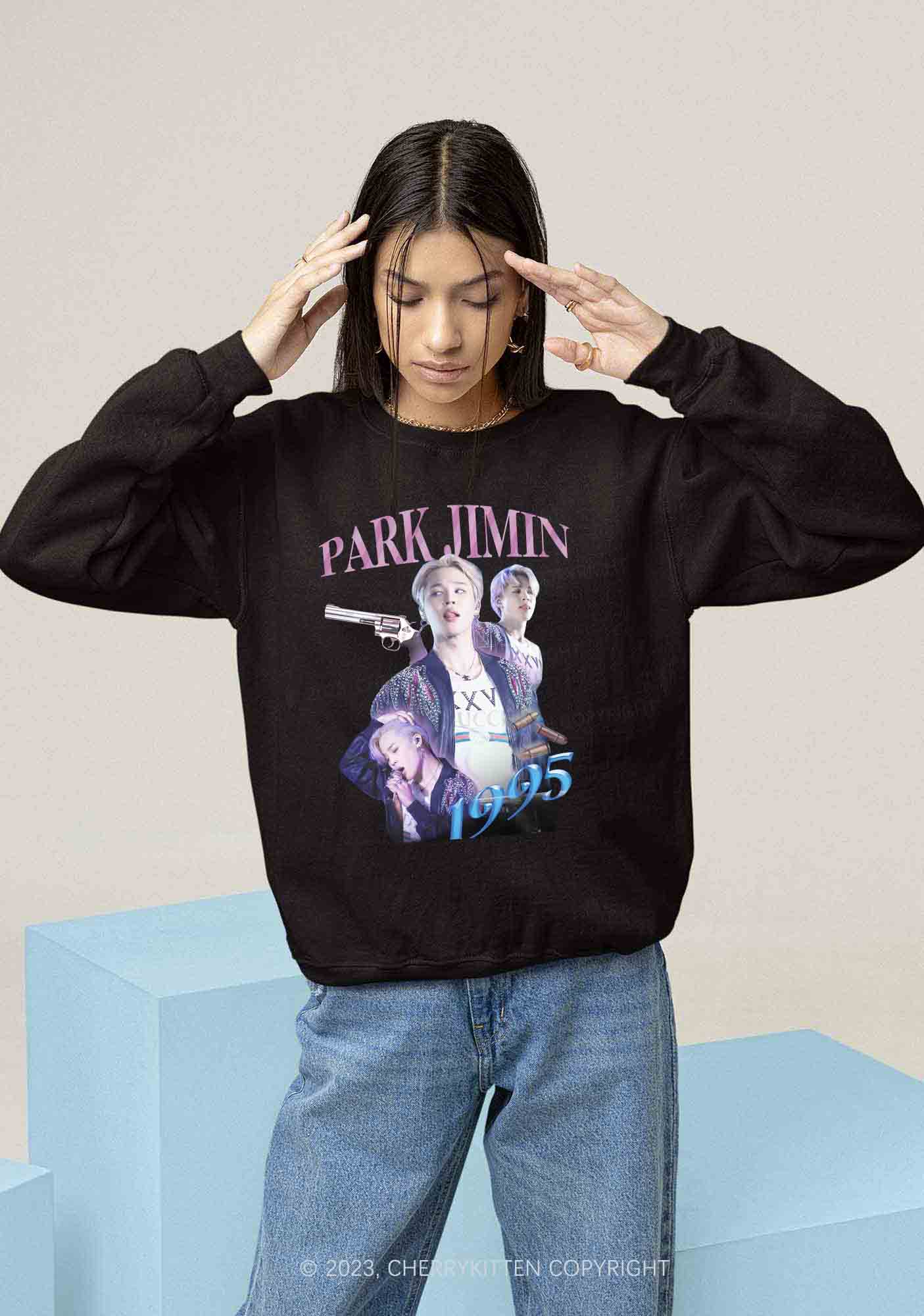 Park Jimin 1995 Kpop Y2K Sweatshirt Cherrykitten - Image 2