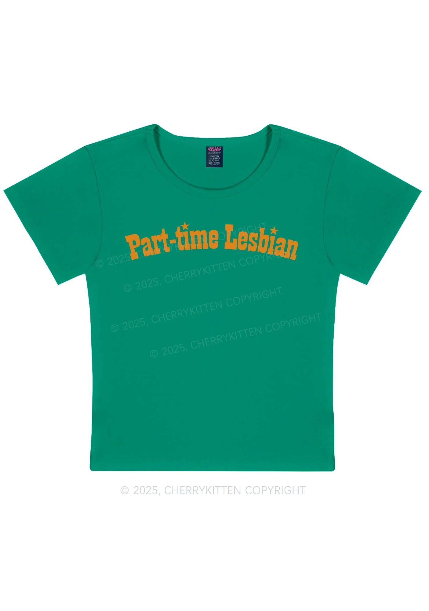 Part Time Lesbian Pride Y2K Baby Tee Cherrykitten - Image 12