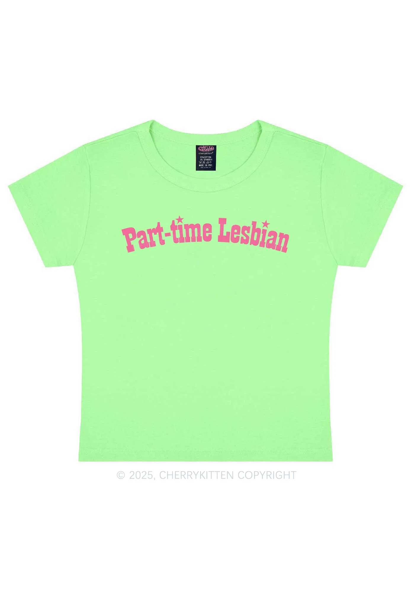 Part Time Lesbian Pride Y2K Baby Tee Cherrykitten - Image 13