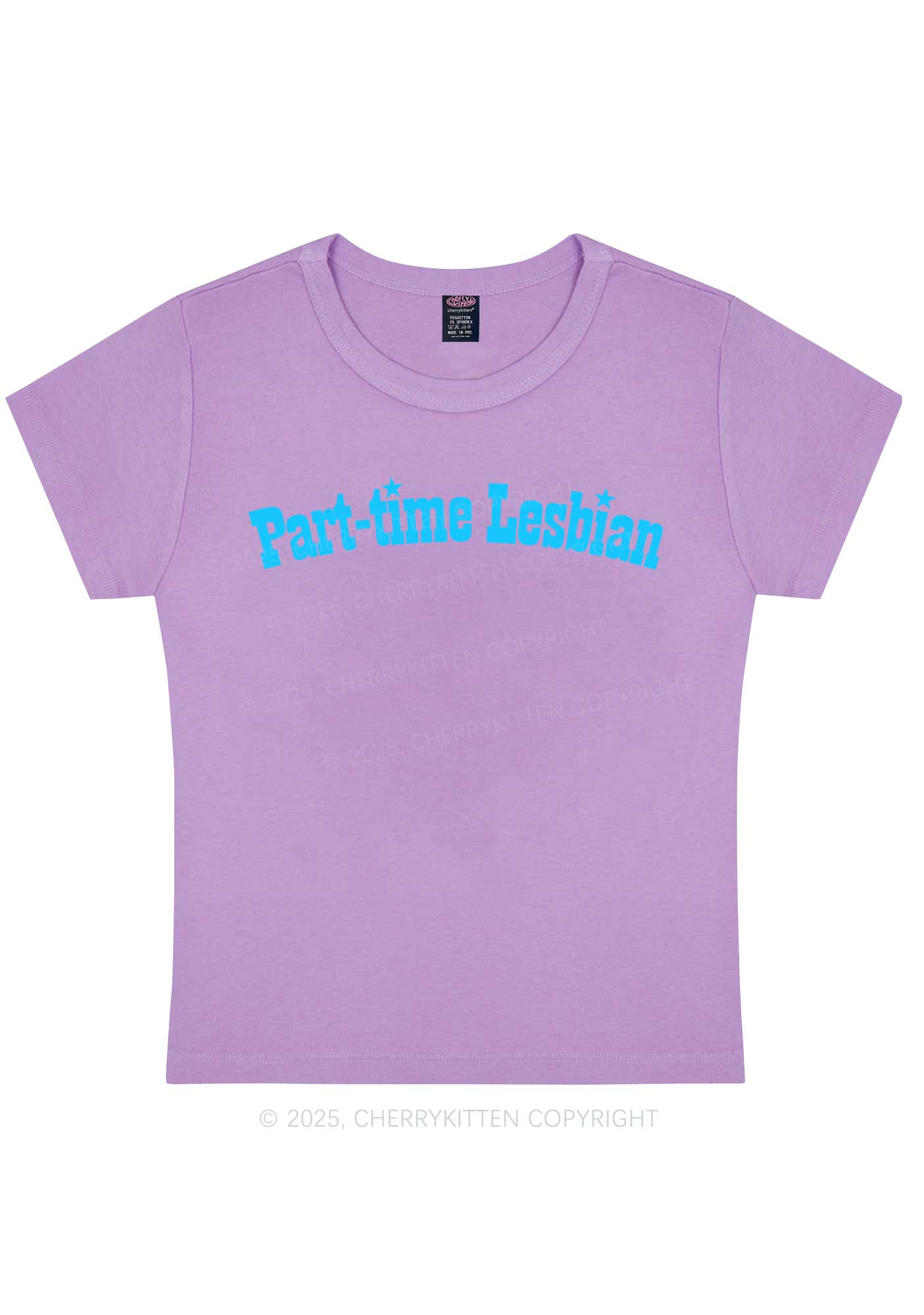 Part Time Lesbian Pride Y2K Baby Tee Cherrykitten - Image 6