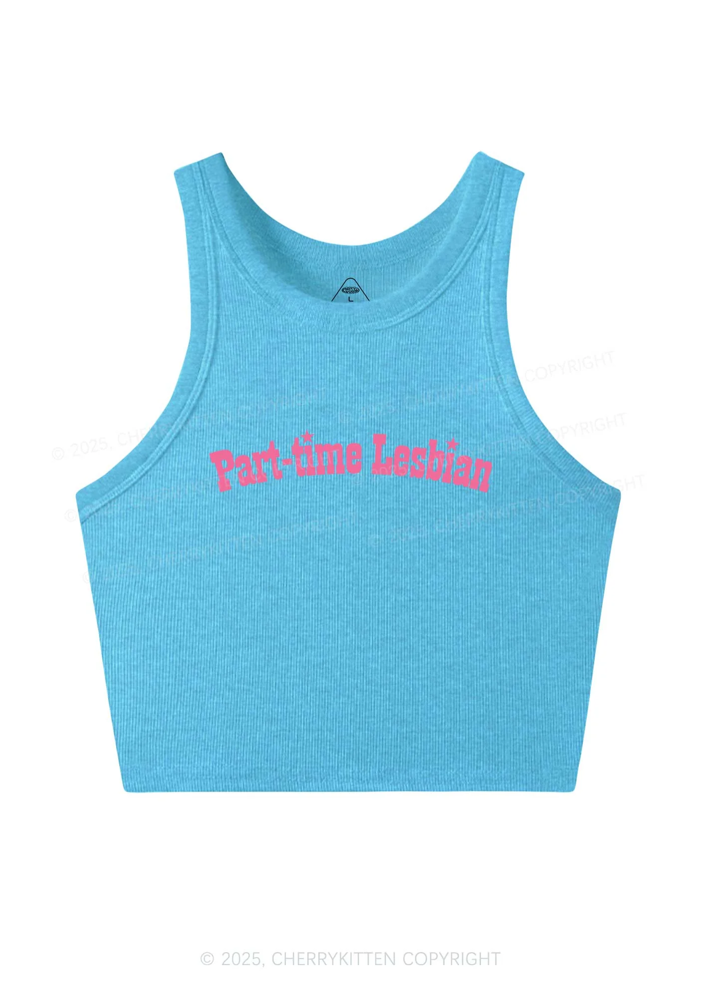 Part Time Lesbian Pride Y2K Crop Tank Top Cherrykitten - Image 4