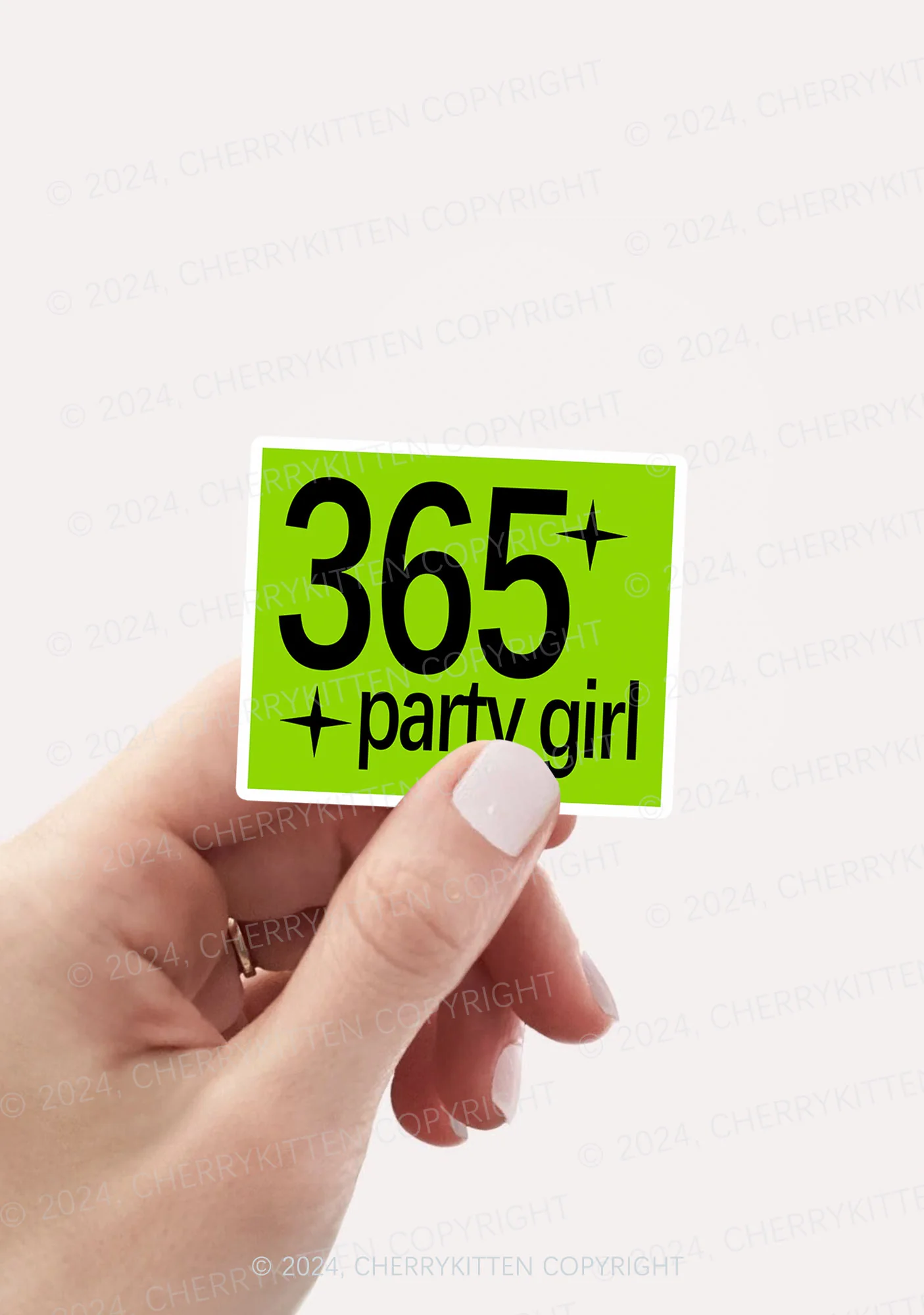 Party Girl 1Pc Y2K Sticker Cherrykitten - Image 2