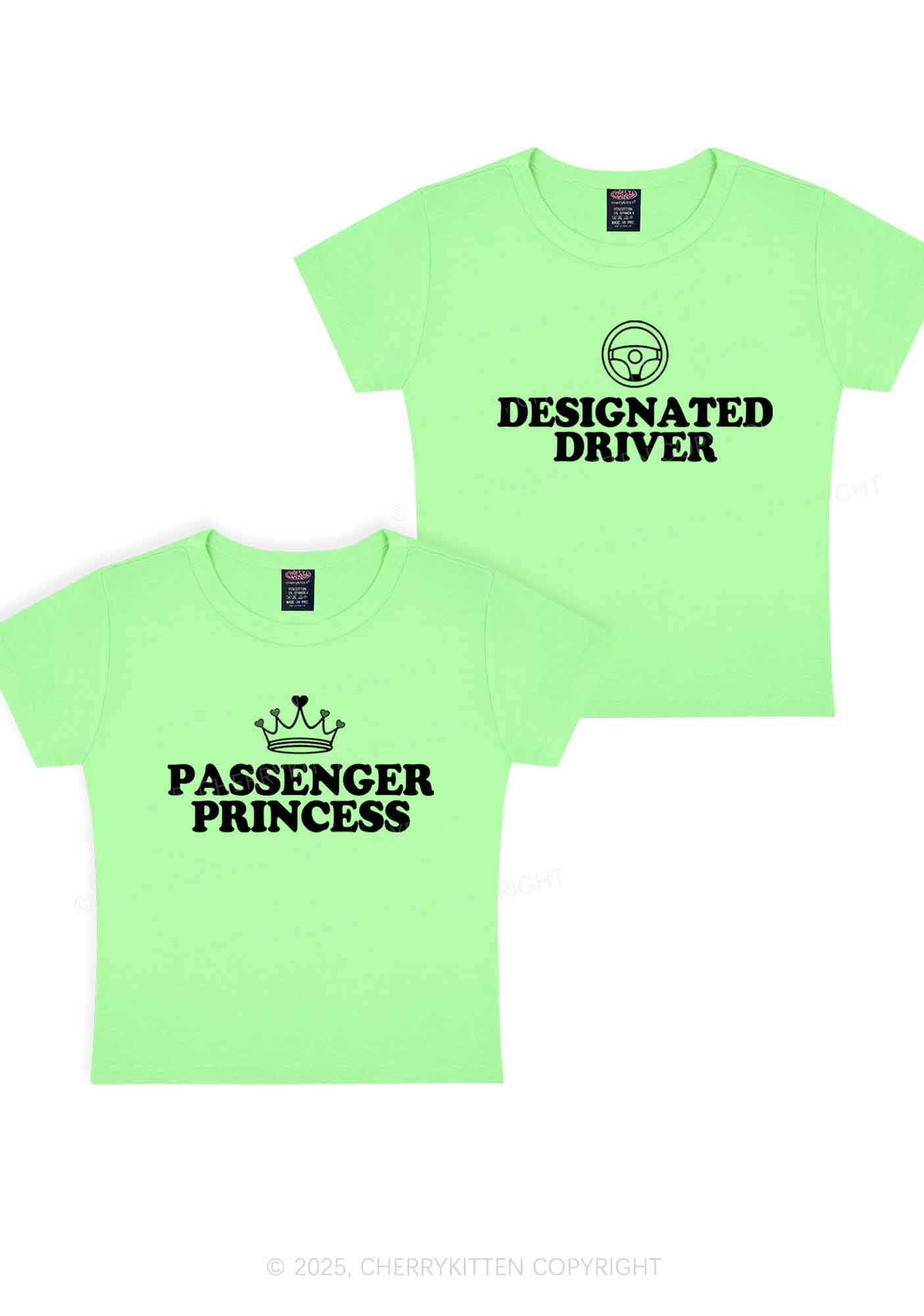 Passenger Princess Designated Driver Y2K Valentine's Day Baby Tee Cherrykitten - Image 13