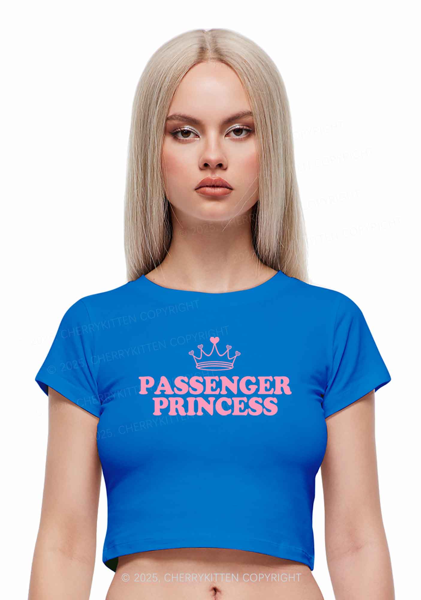 Passenger Princess Designated Driver Y2K Valentine's Day Baby Tee Cherrykitten - Image 2