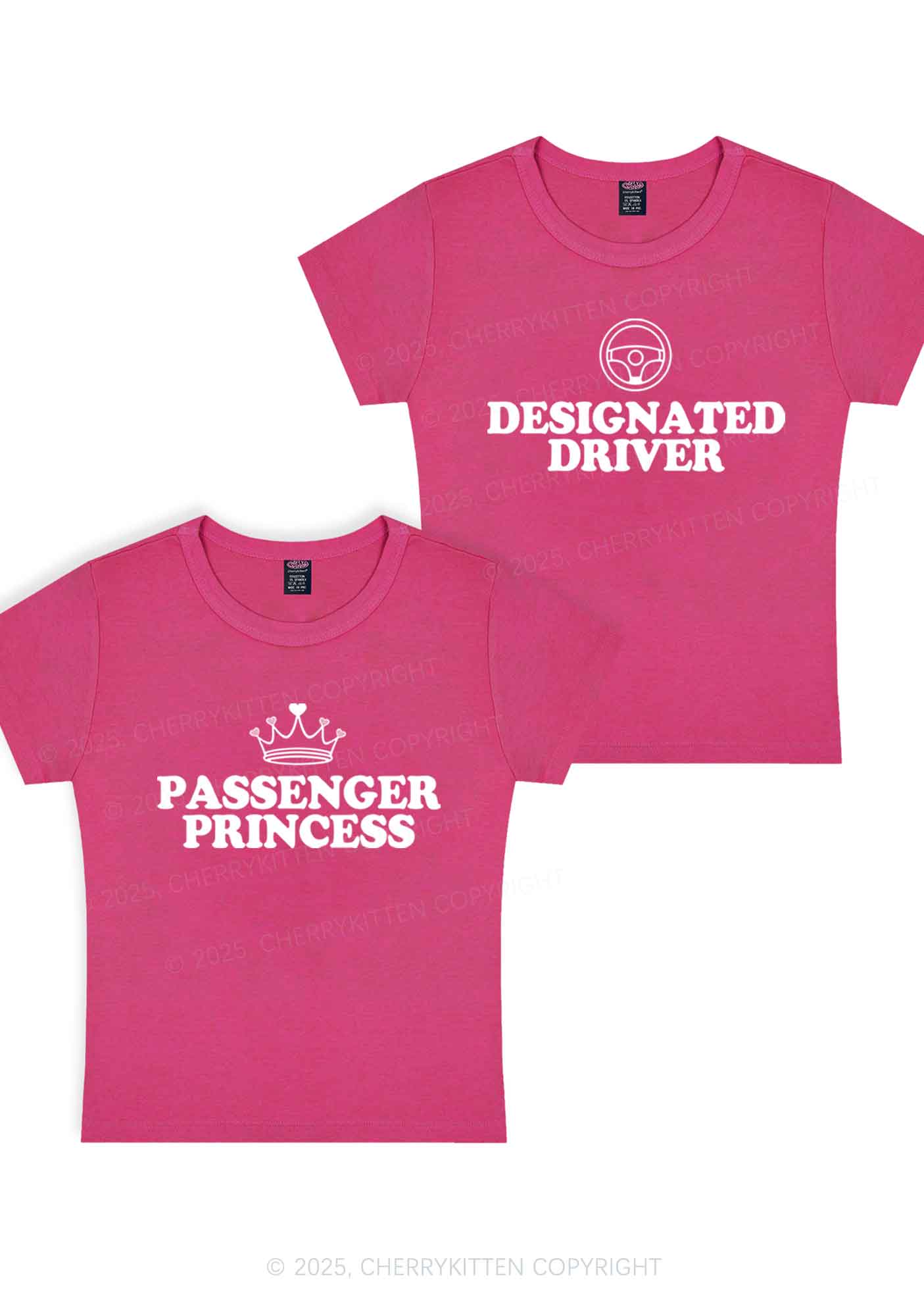 Passenger Princess Designated Driver Y2K Valentine's Day Baby Tee Cherrykitten - Image 5