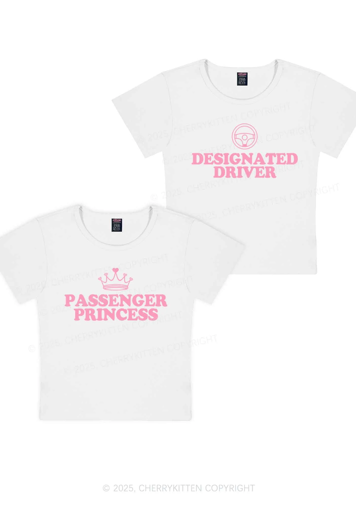Passenger Princess Designated Driver Y2K Valentine's Day Baby Tee Cherrykitten - Image 7