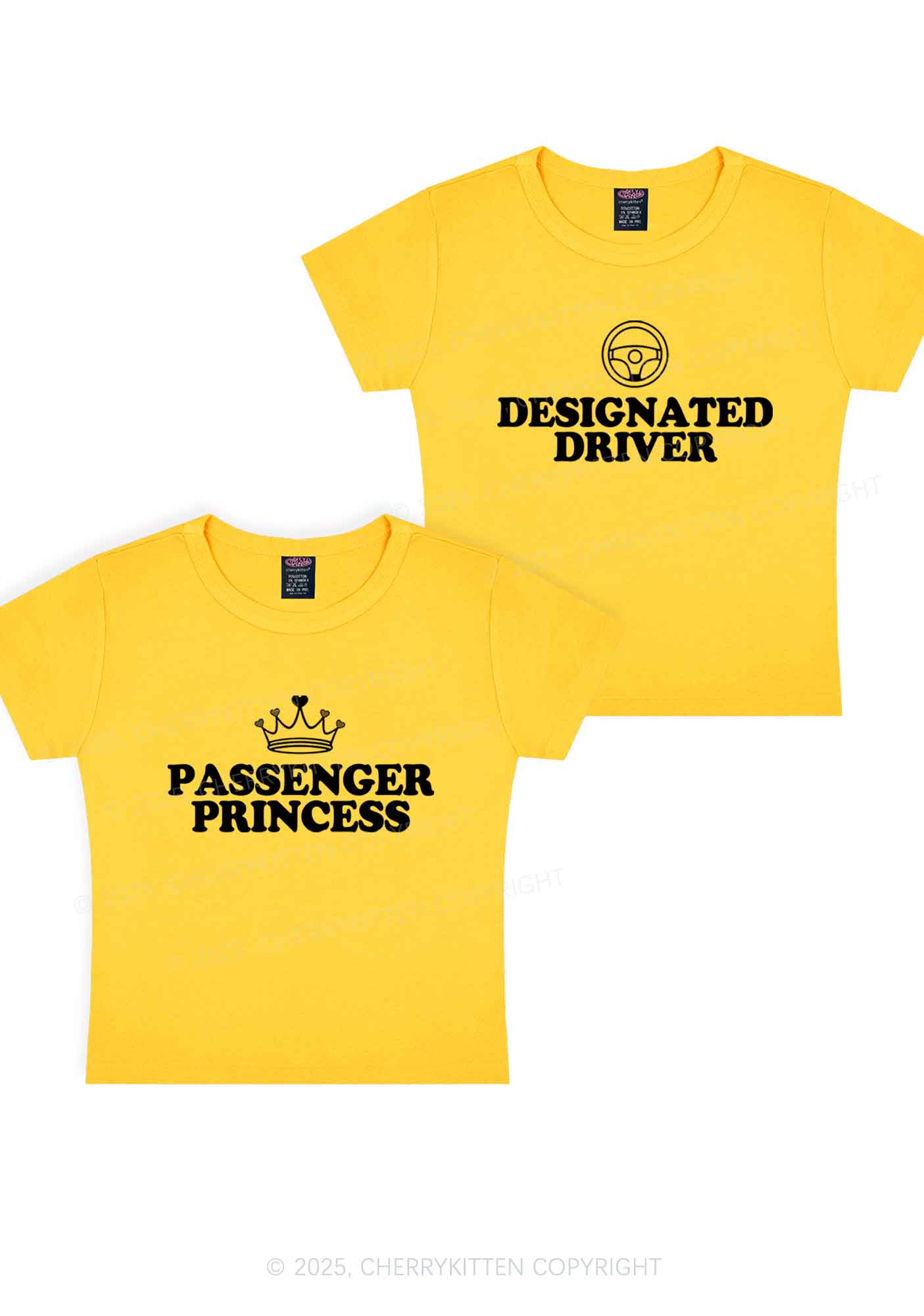 Passenger Princess Designated Driver Y2K Valentine's Day Baby Tee Cherrykitten - Image 8