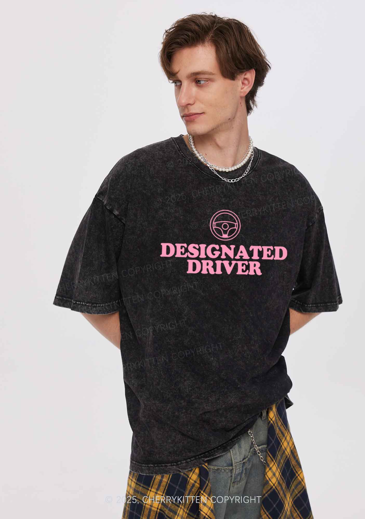 Passenger Princess Designated Driver Y2K Valentine's Day Couple Shirt Cherrykitten - Image 3