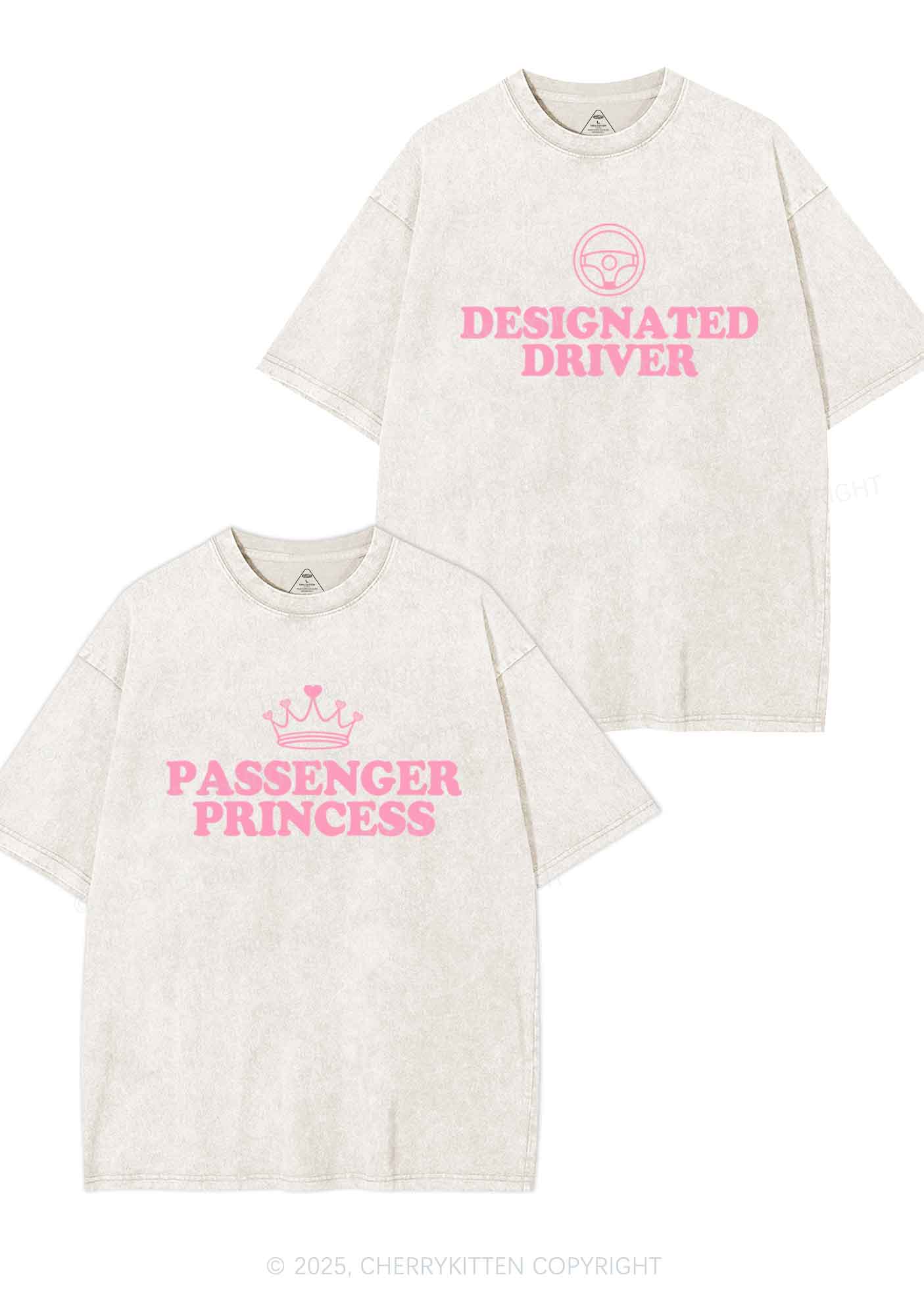 Passenger Princess Designated Driver Y2K Valentine's Day Washed Tee Cherrykitten - Image 7