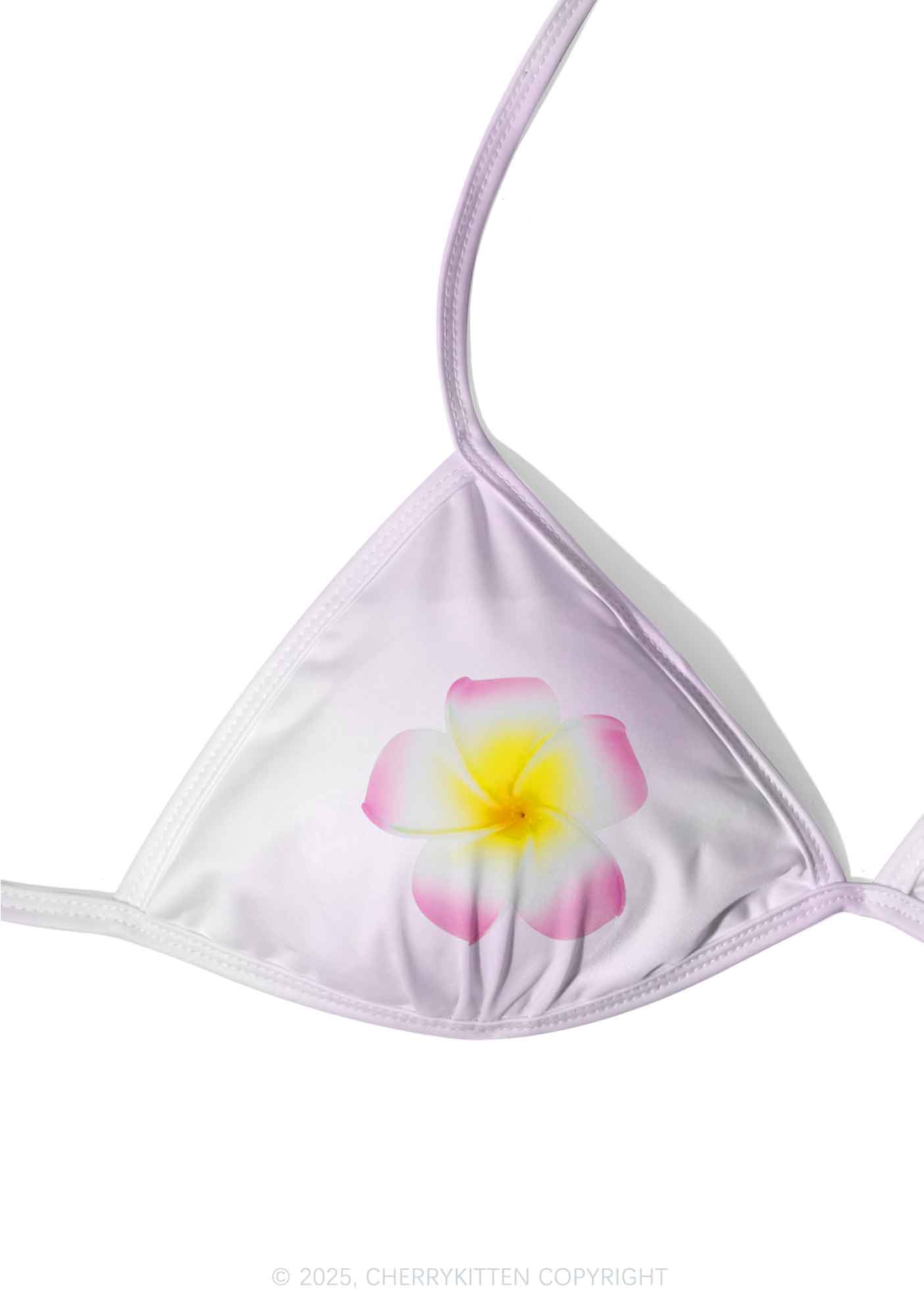 Pastel Plumeria Sparkle Y2K Print Bikini Set Cherrykitten - Image 4