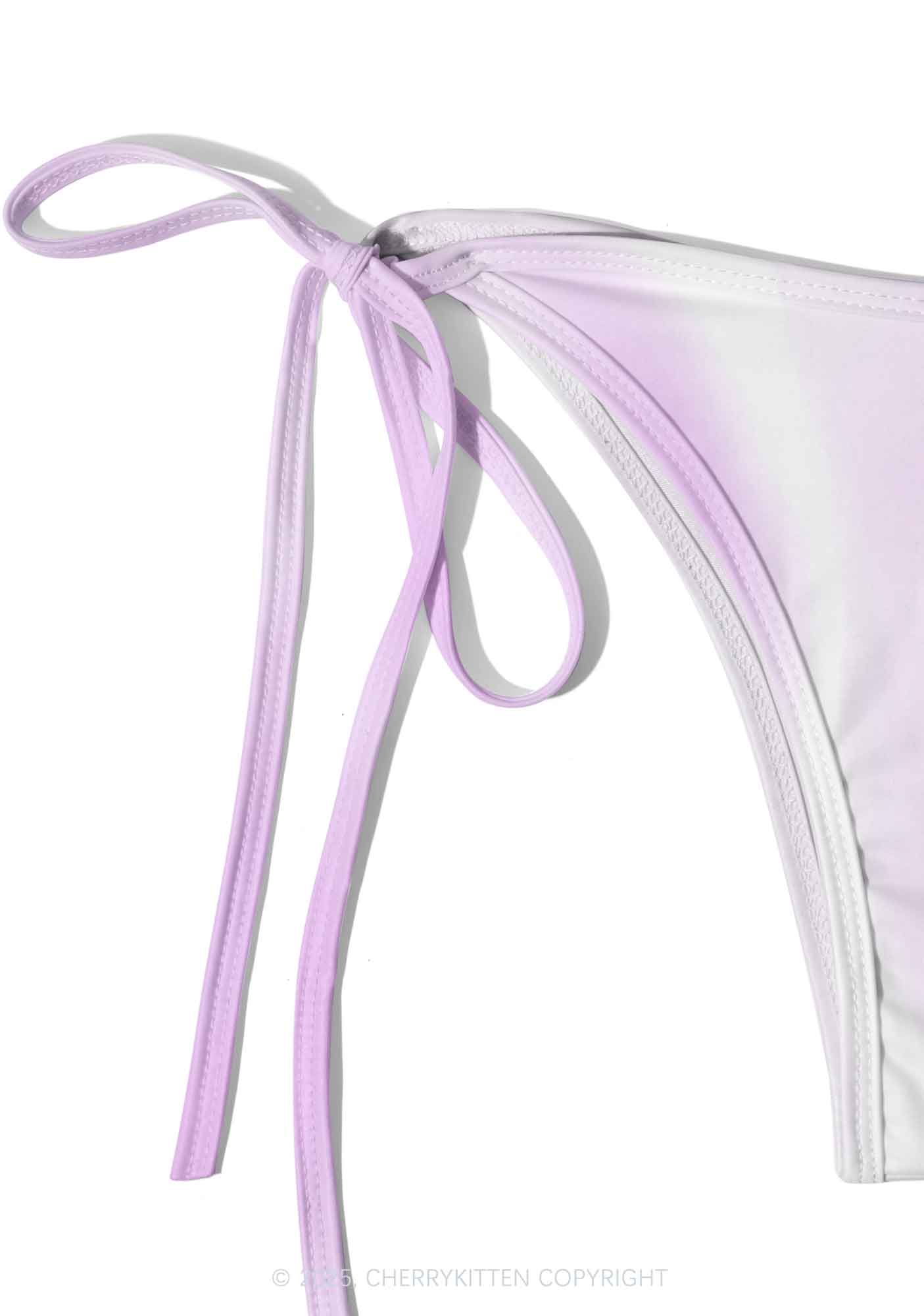 Pastel Plumeria Sparkle Y2K Print Bikini Set Cherrykitten - Image 5