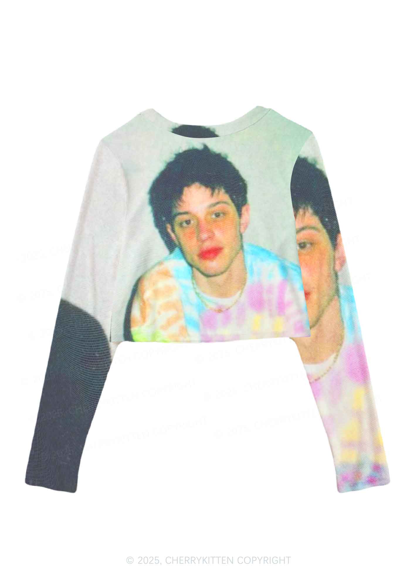 PD Y2K Mesh Long Sleeve Crop Top Cherrykitten - Image 3