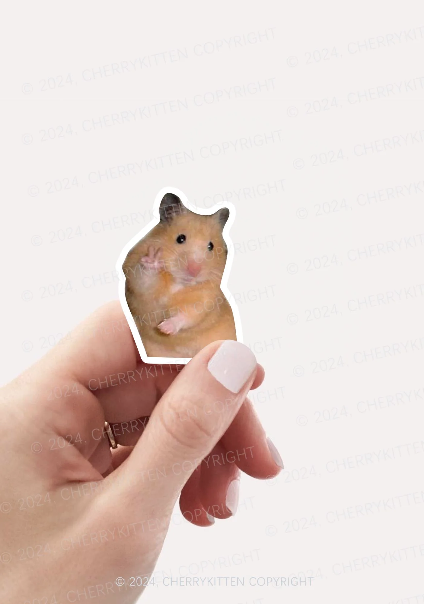 Peace Hamster 1Pc Y2K Sticker Cherrykitten - Image 2