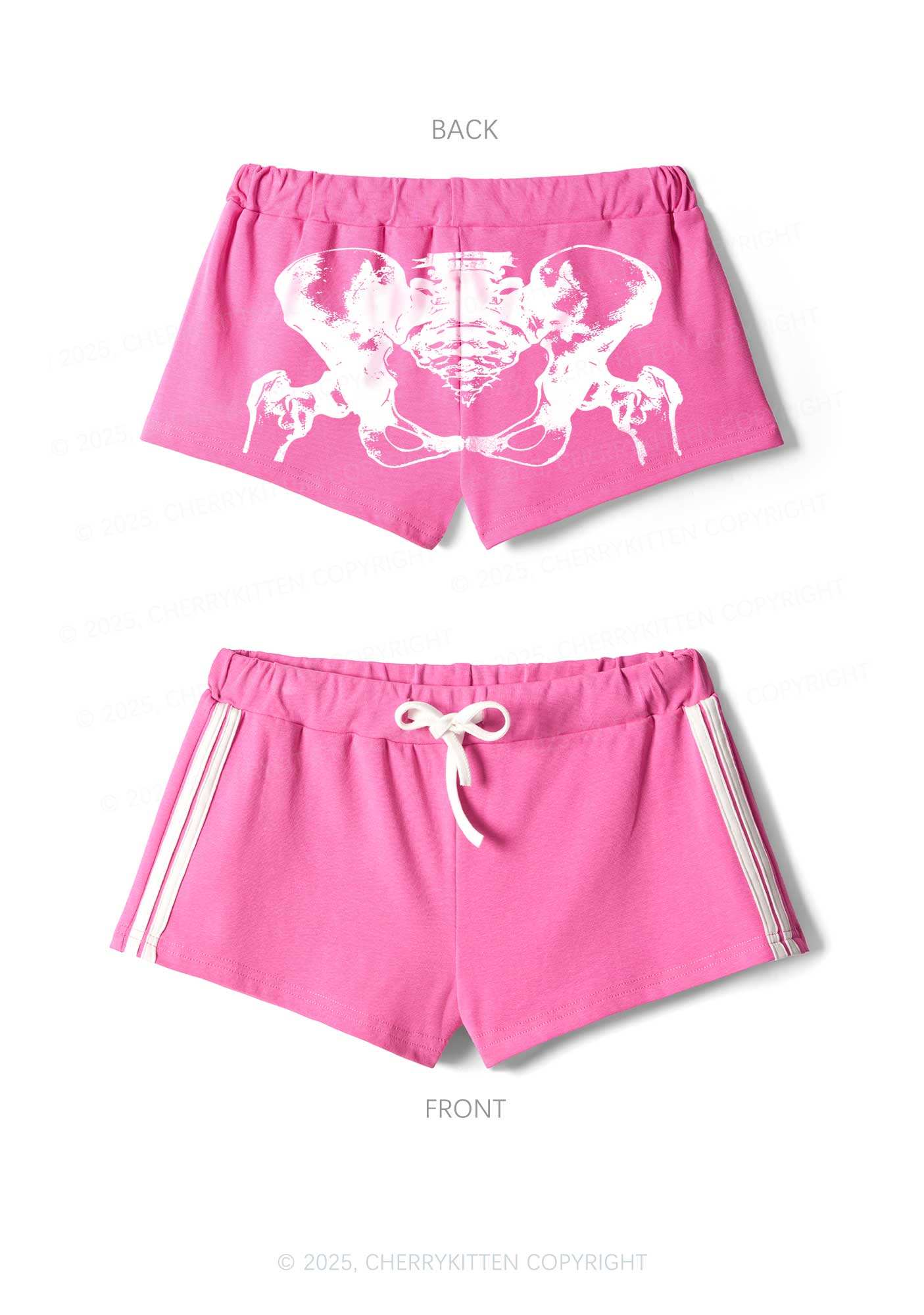 Pelvic Anatomy Y2K Drawstring Mini Shorts Cherrykitten - Image 3
