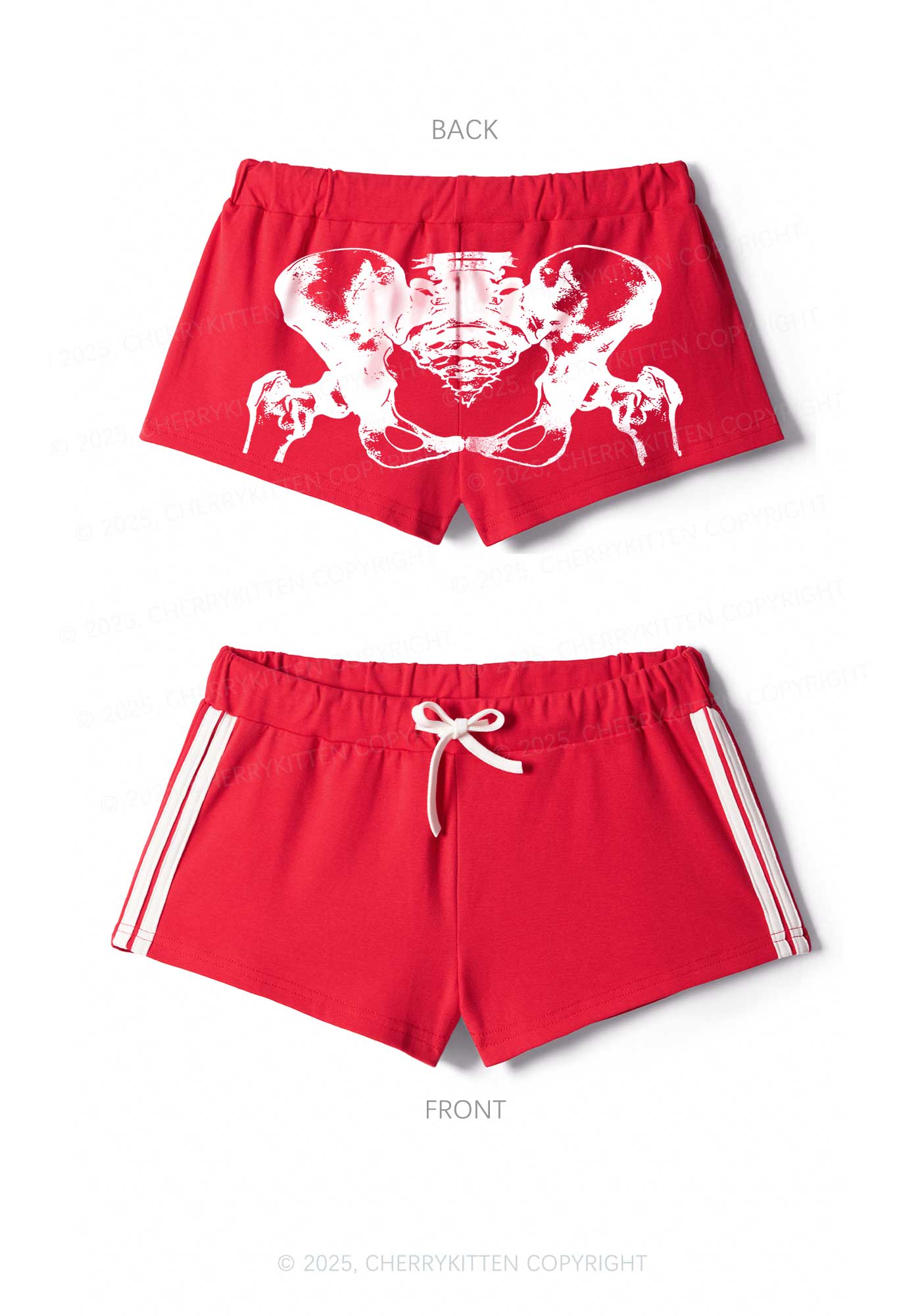 Pelvic Anatomy Y2K Drawstring Mini Shorts Cherrykitten - Image 4