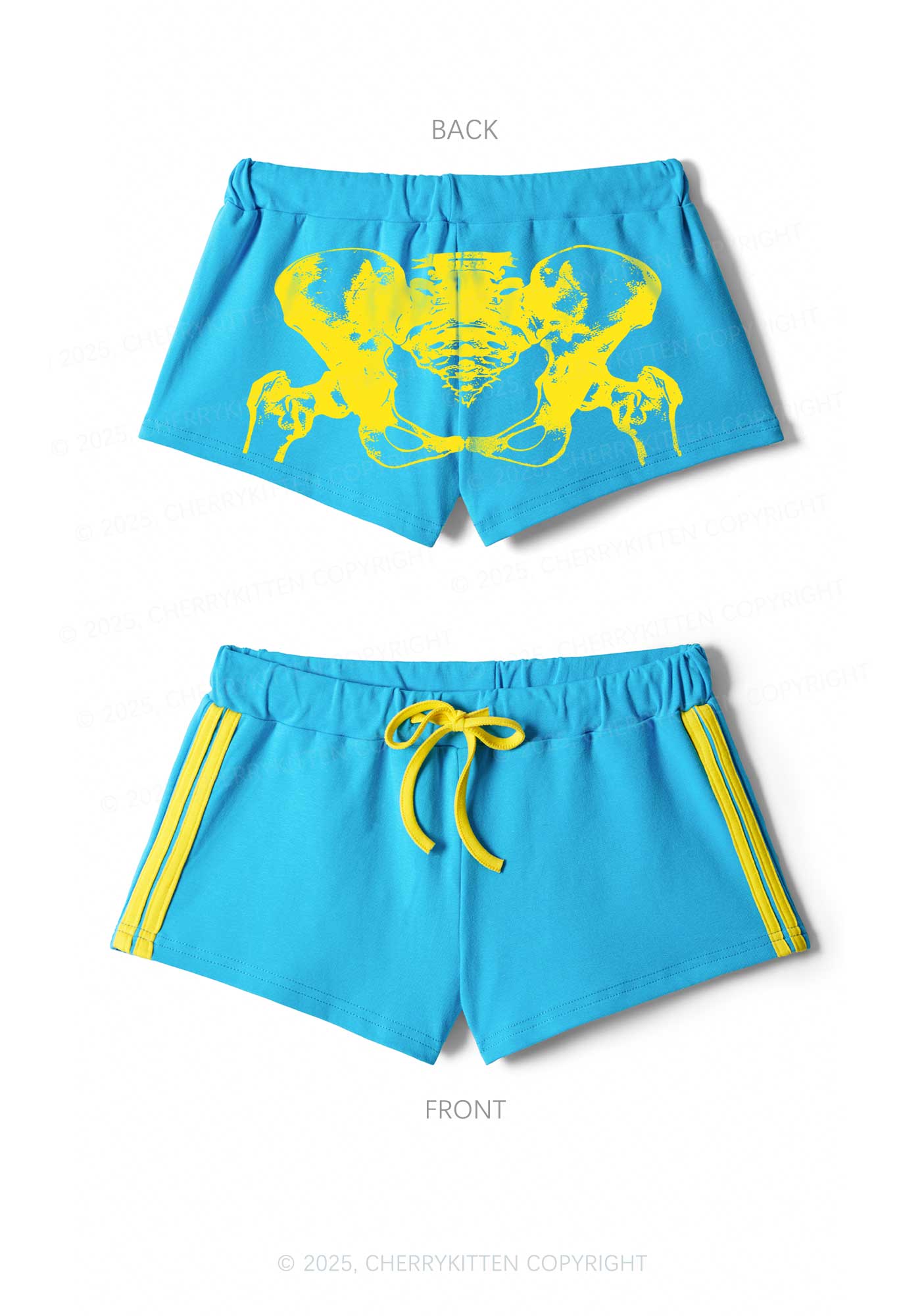 Pelvic Anatomy Y2K Drawstring Mini Shorts Cherrykitten - Image 5