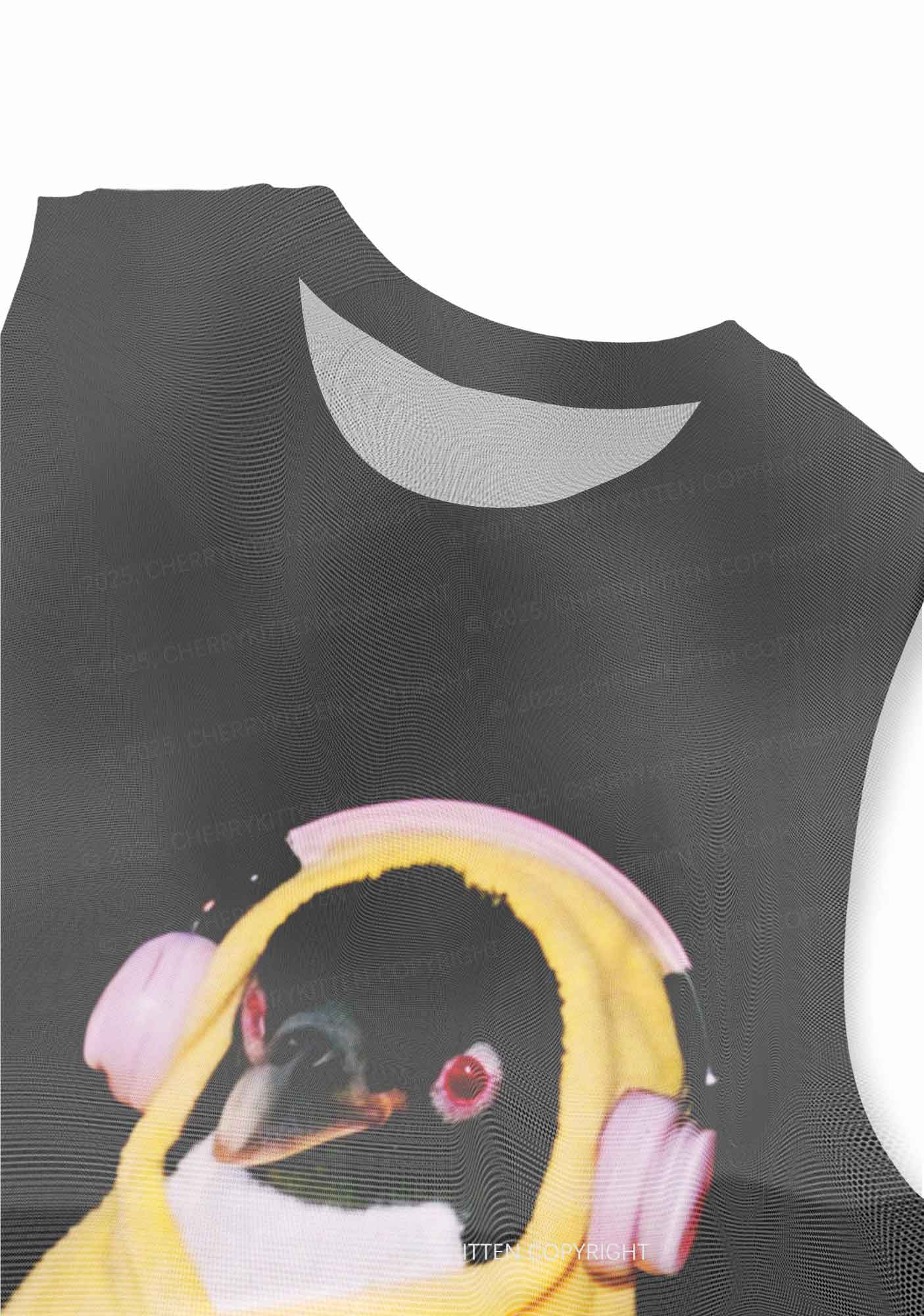 Penguin Bathing Y2K Mesh Muscle Tank Cherrykitten - Image 2