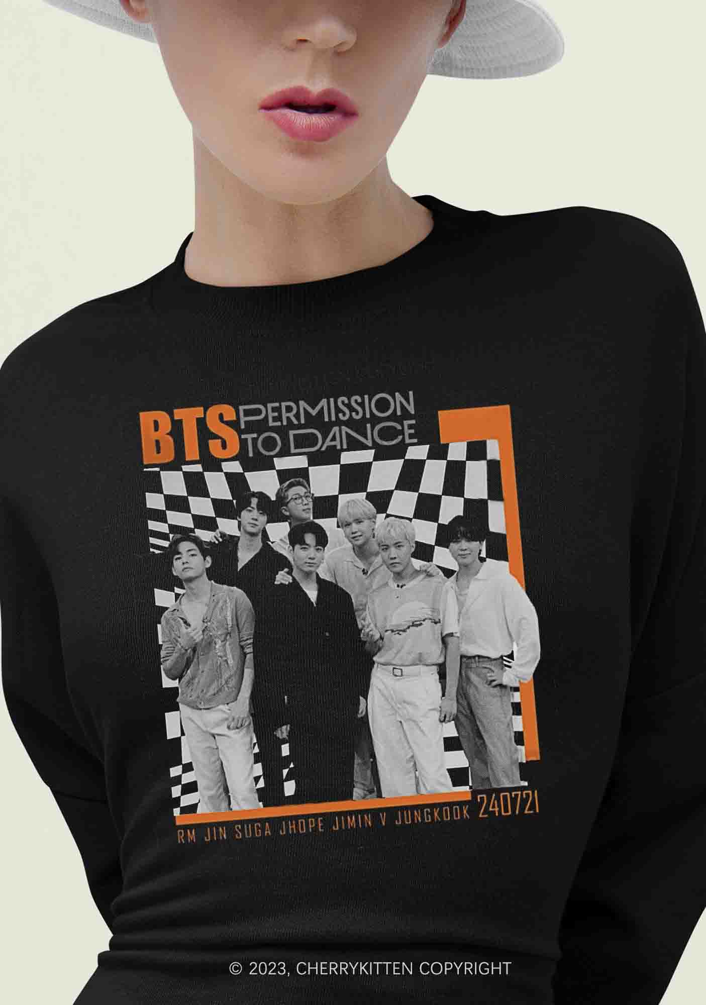 Permission To Dance Bangtan Kpop Y2K Sweatshirt Cherrykitten - Image 2