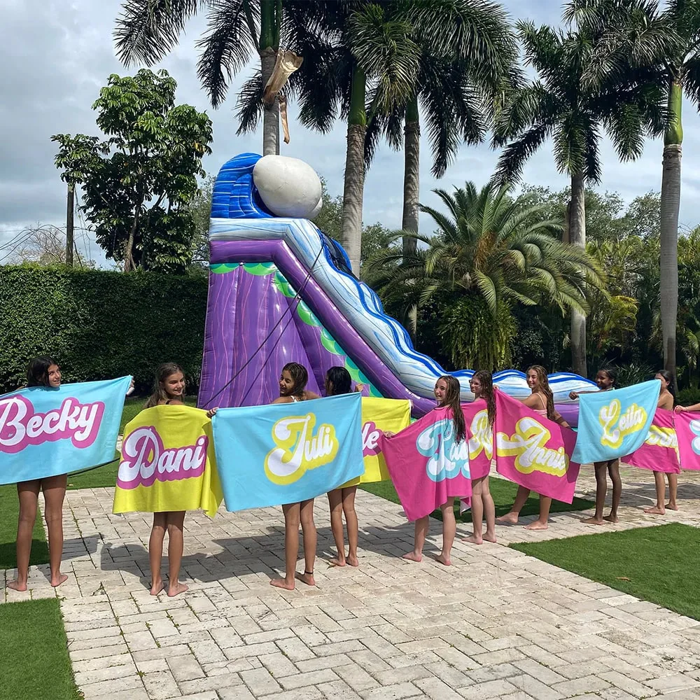 Personalized Name Vintage Family Beach Towel - Image 5