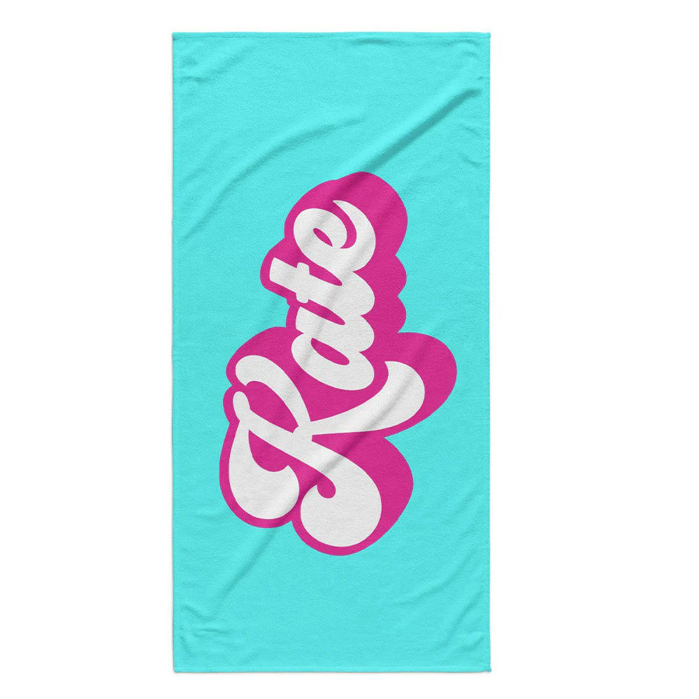 Personalized Name Vintage Family Beach Towel - Image 8
