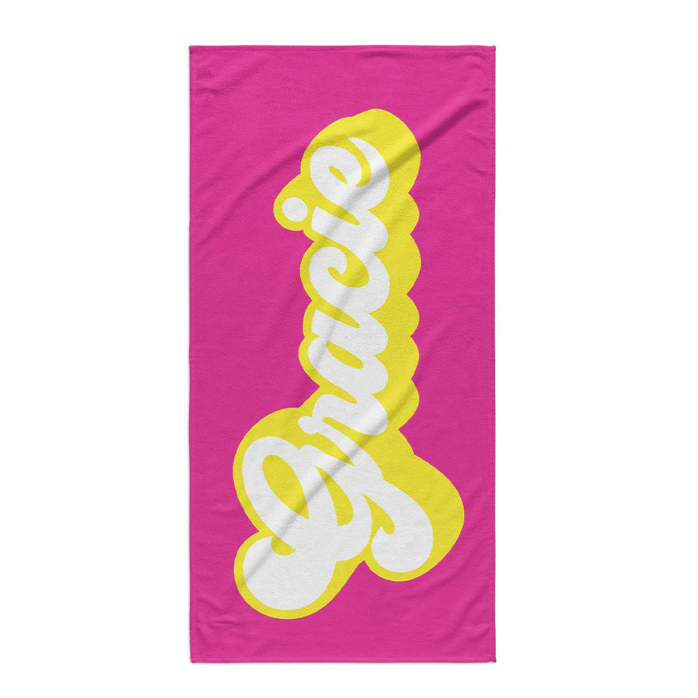 Personalized Name Vintage Family Beach Towel - Image 9