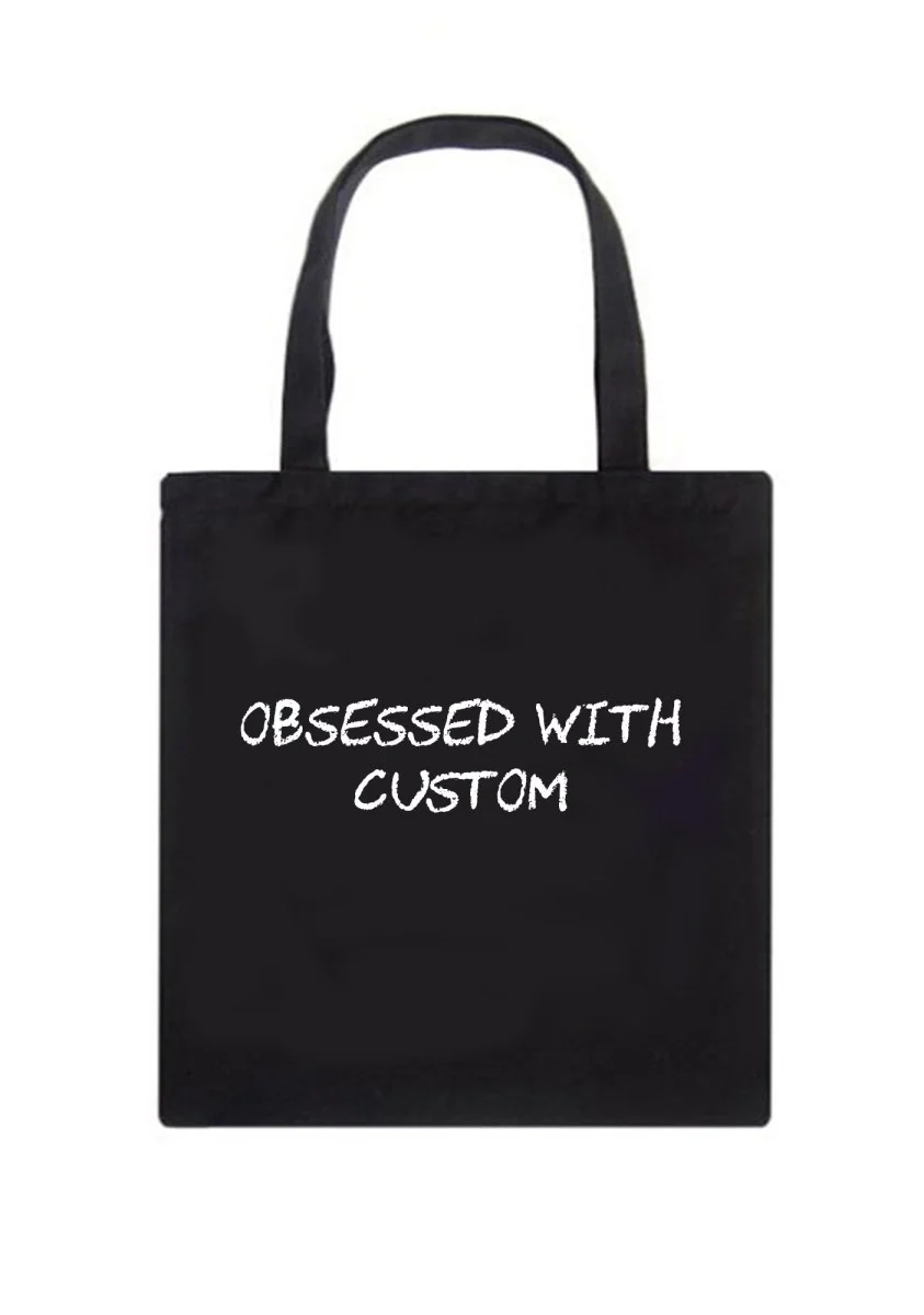 Personalized Obsessed Canvas Tote Bag - Image 2