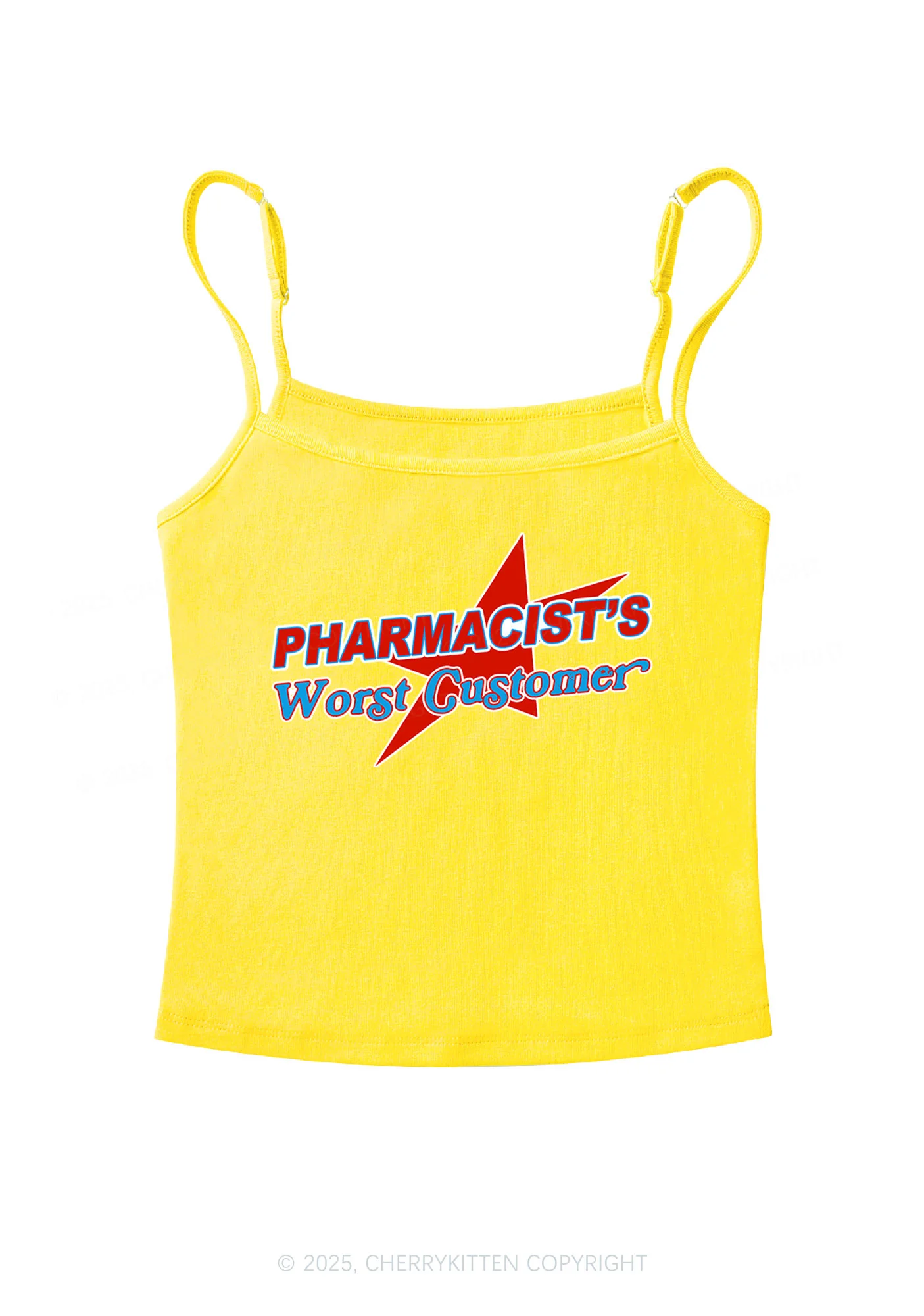 Pharmacists Worst Customer Y2K Spaghetti Strap Cami Cherrykitten - Image 4