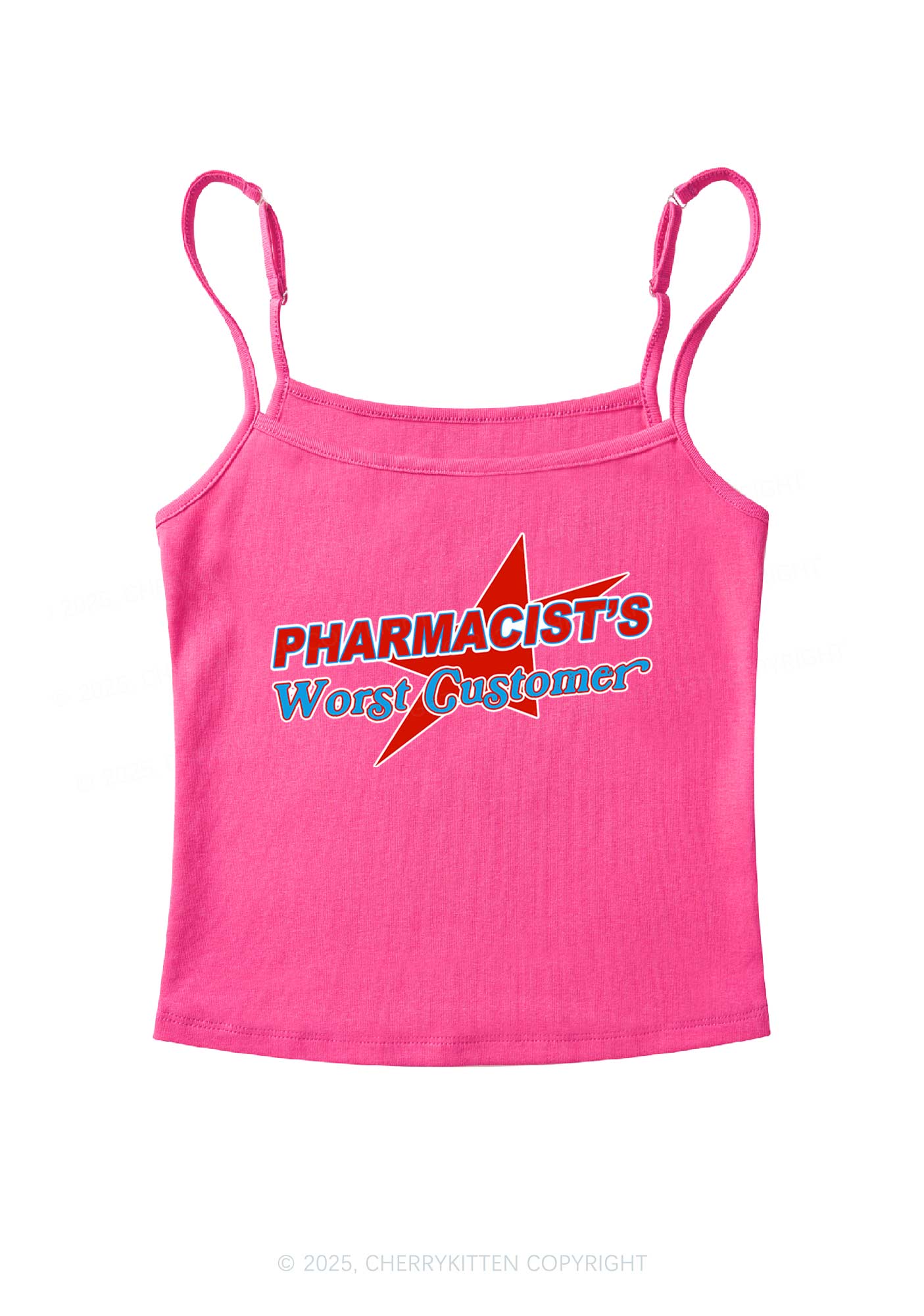 Pharmacists Worst Customer Y2K Spaghetti Strap Cami Cherrykitten - Image 5