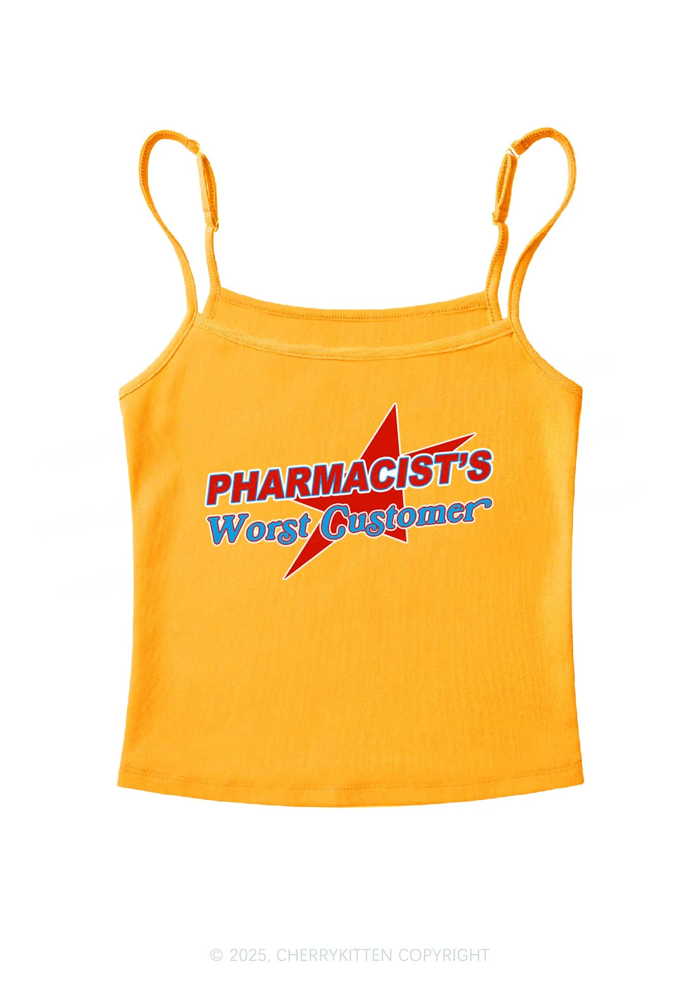 Pharmacists Worst Customer Y2K Spaghetti Strap Cami Cherrykitten - Image 6