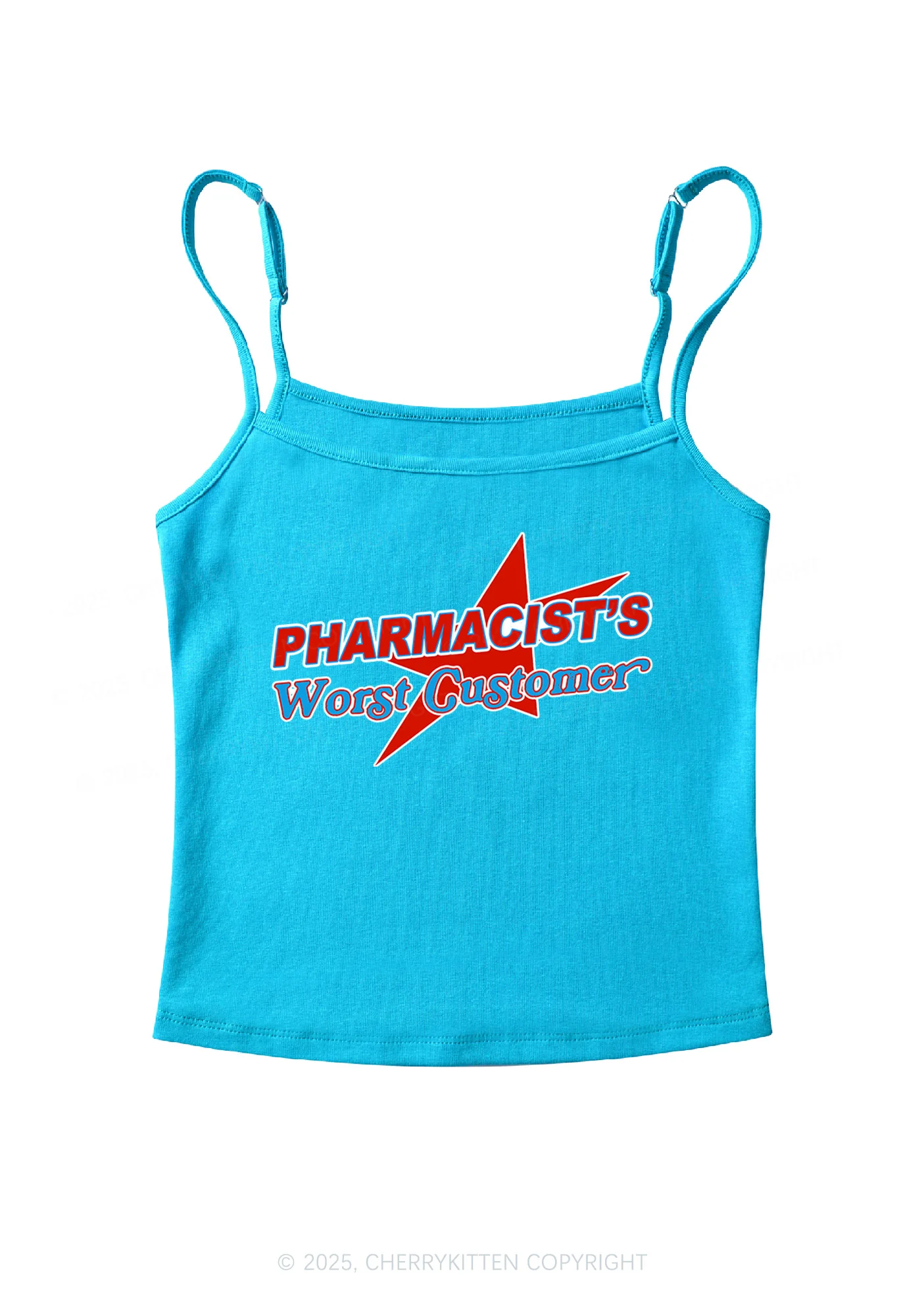 Pharmacists Worst Customer Y2K Spaghetti Strap Cami Cherrykitten - Image 7